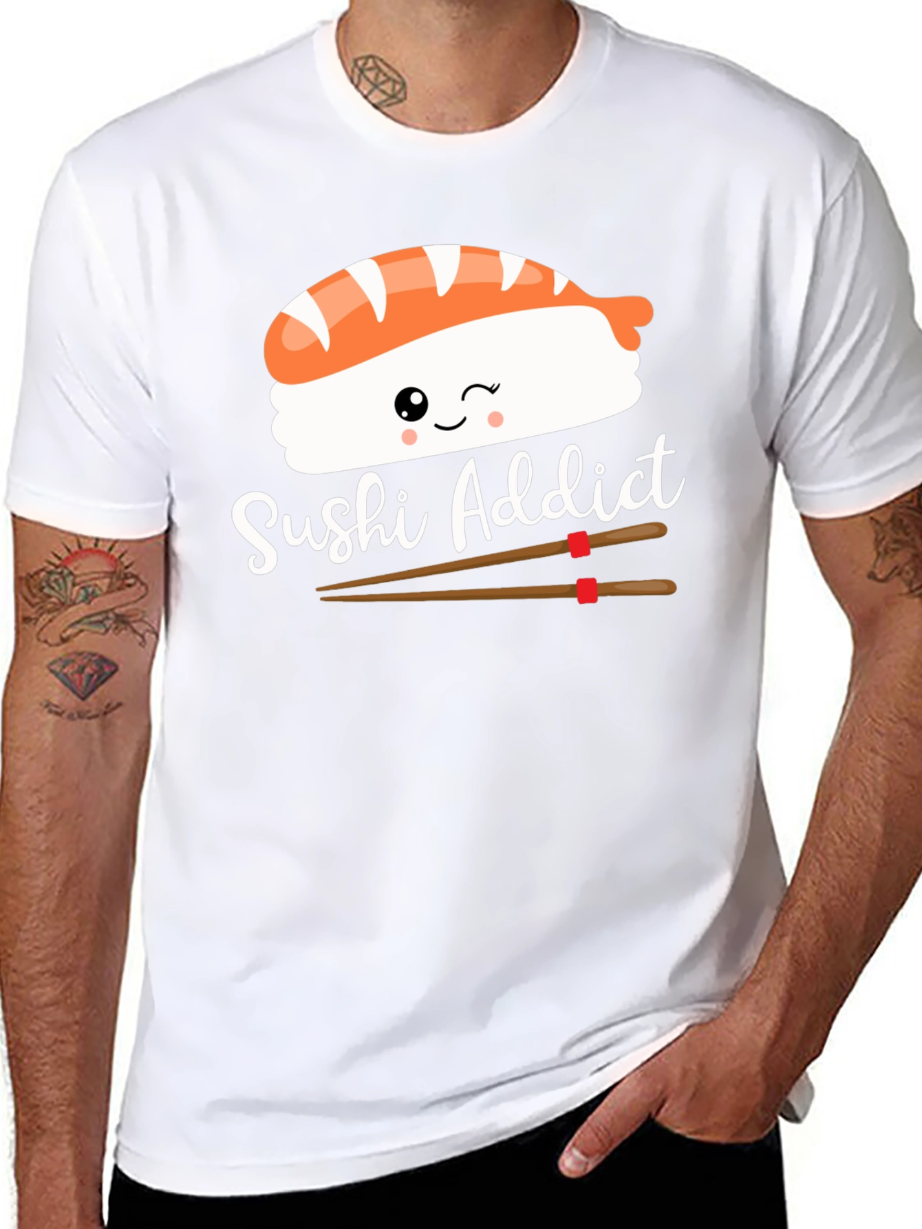 Sushi Addict Graphic T-Shirt - Unisex Cotton Tee