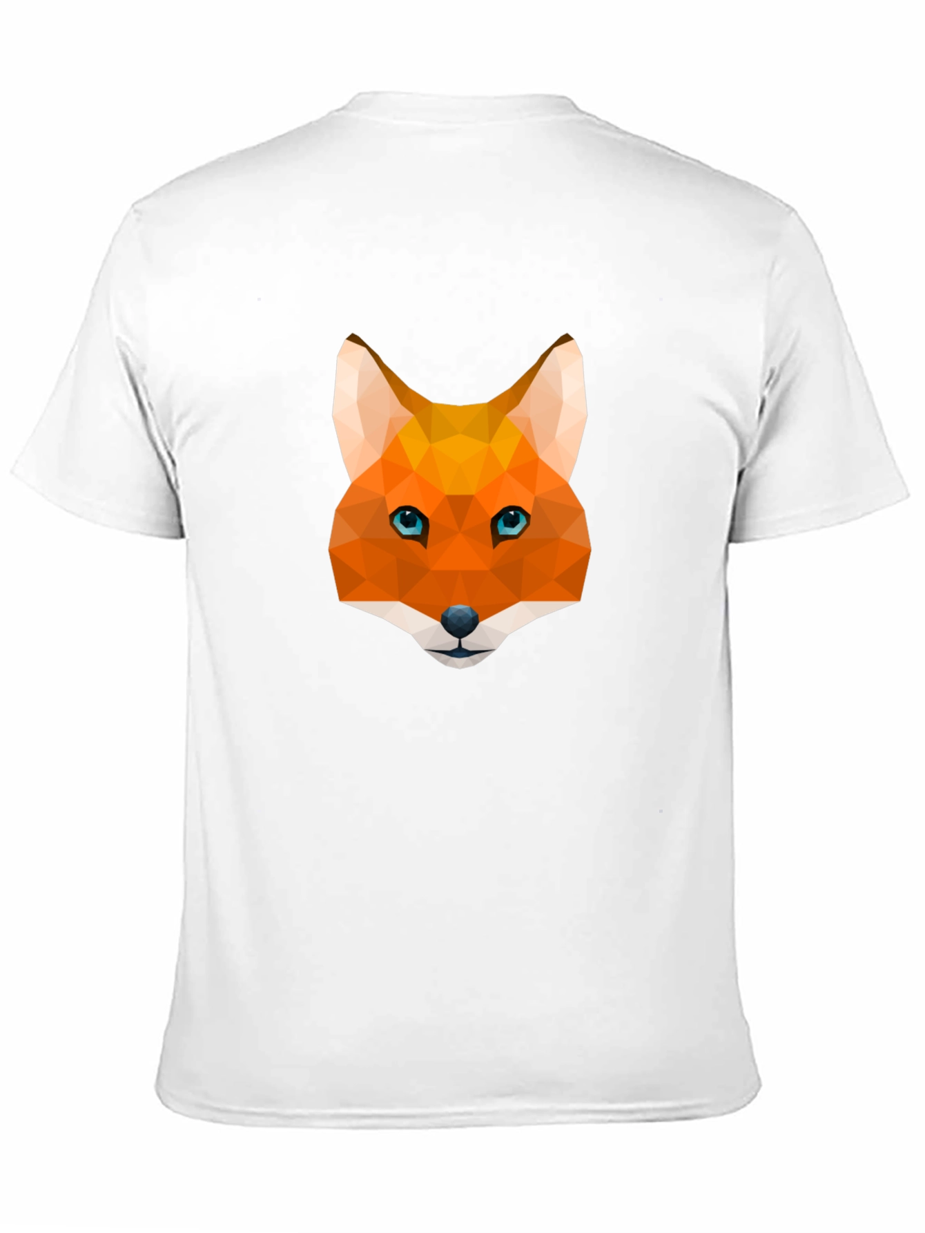 Geometric Fox Graphic Tee - Modern Mens T-Shirt