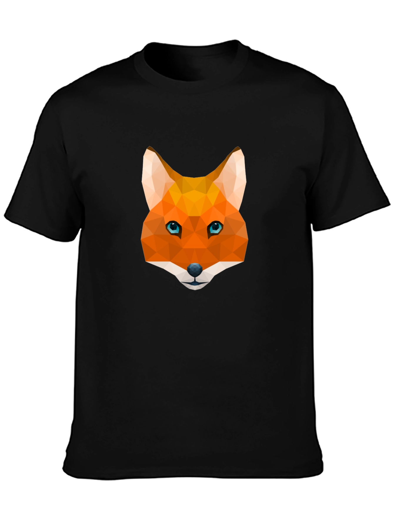 Geometric Fox Graphic Tee - Modern Mens T-Shirt