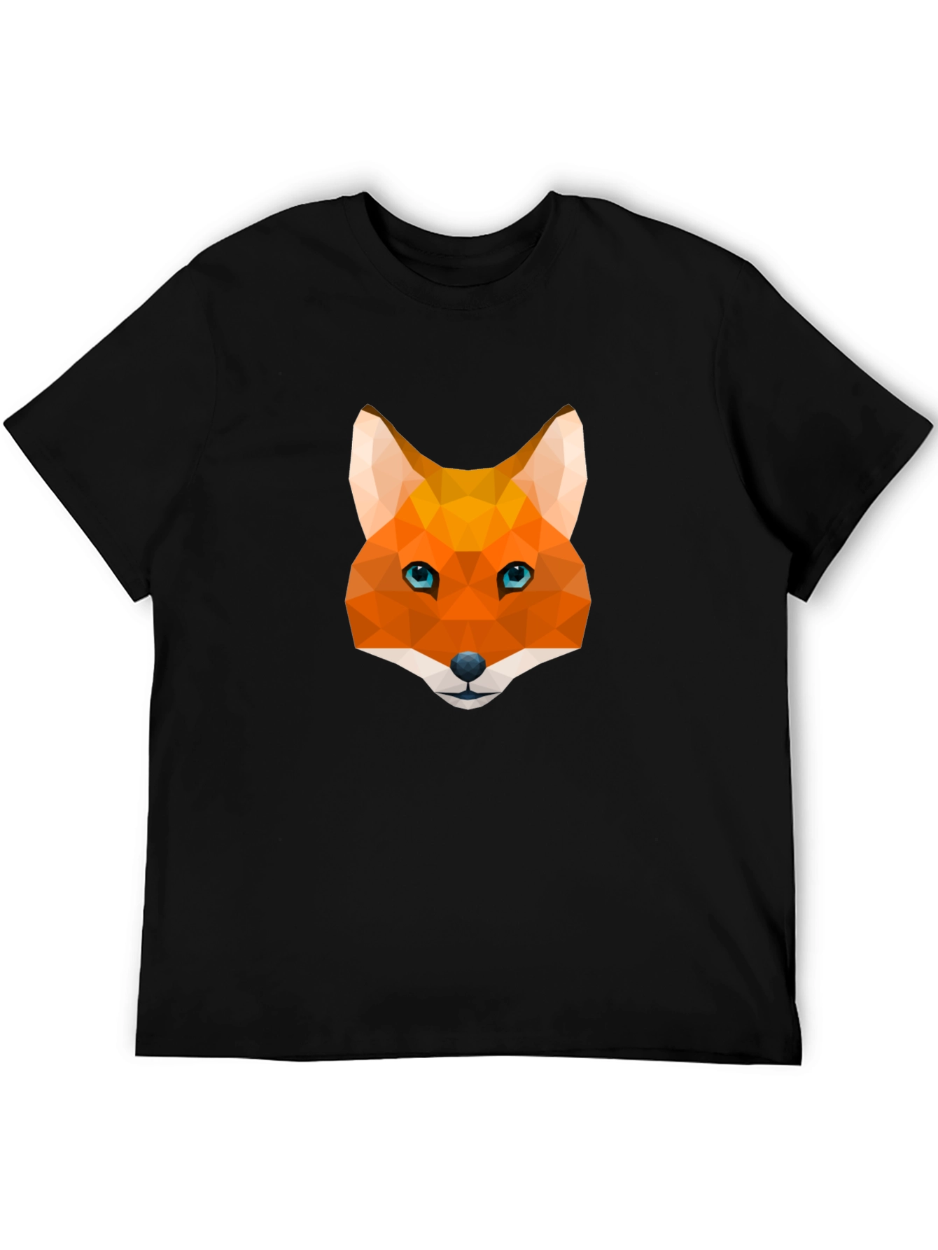 Geometric Fox Graphic Tee - Modern Mens T-Shirt