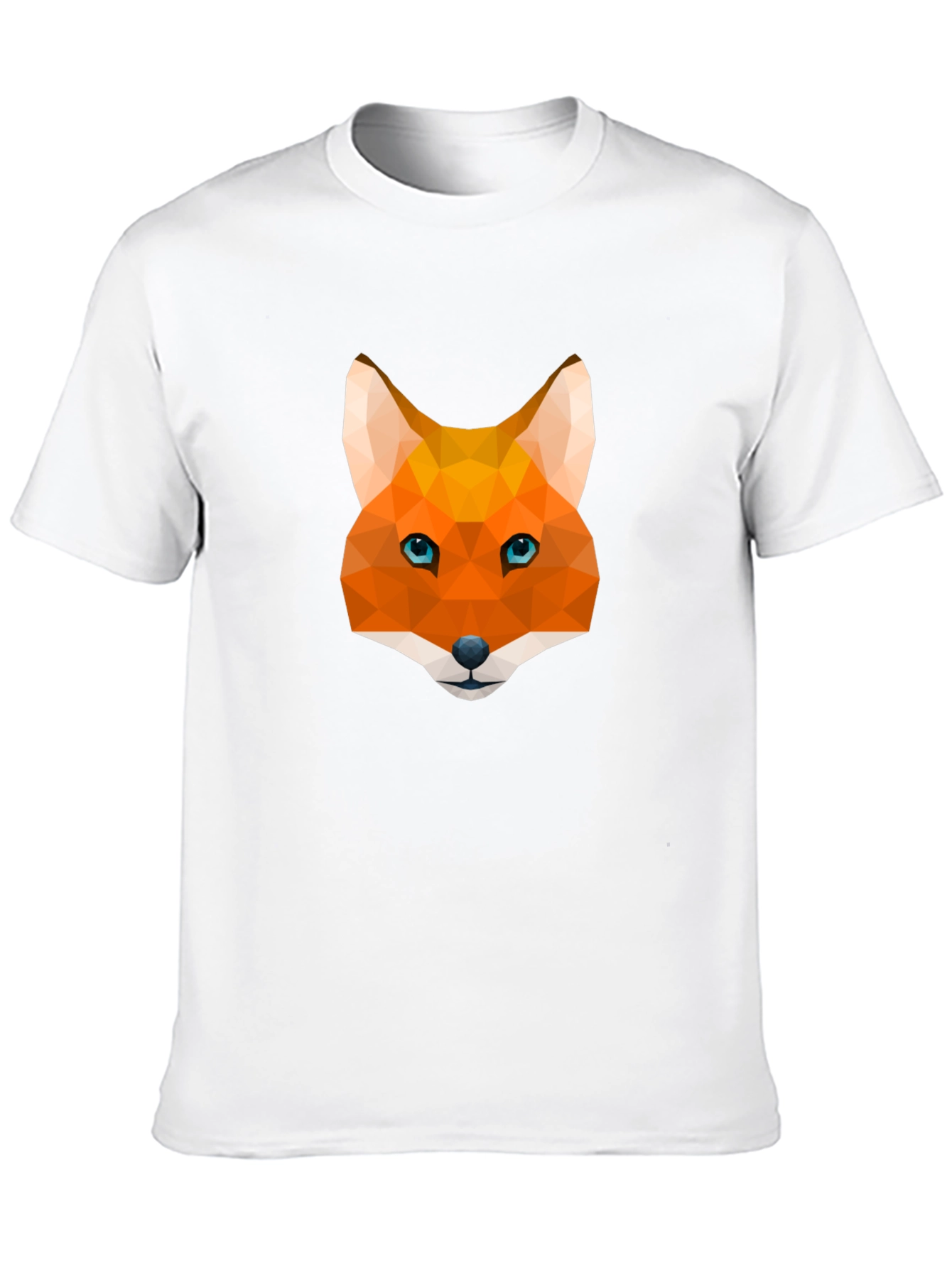Geometric Fox Graphic Tee - Modern Mens T-Shirt