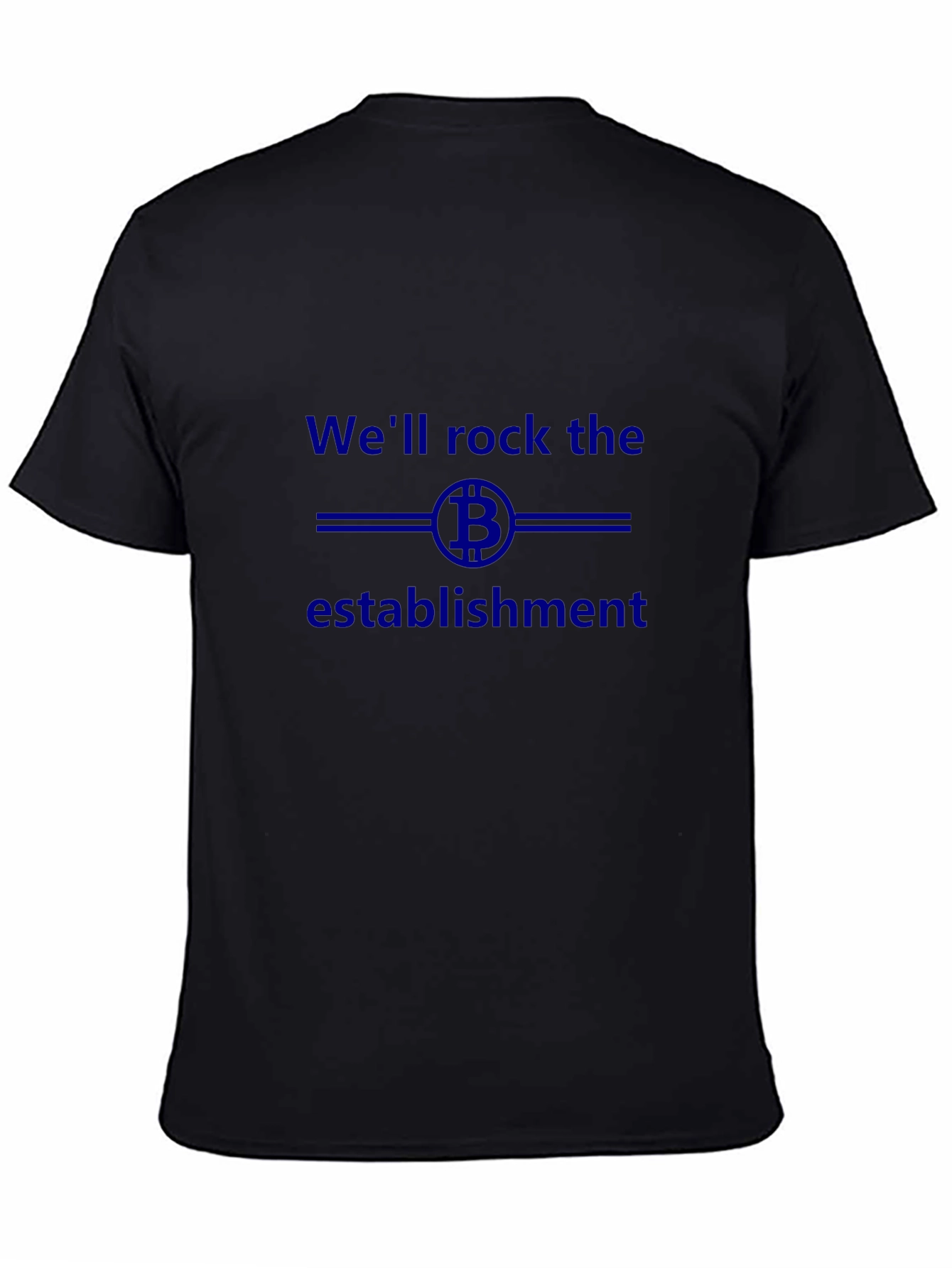 Bitcoin Rock the Establishment Graphic T-Shirt