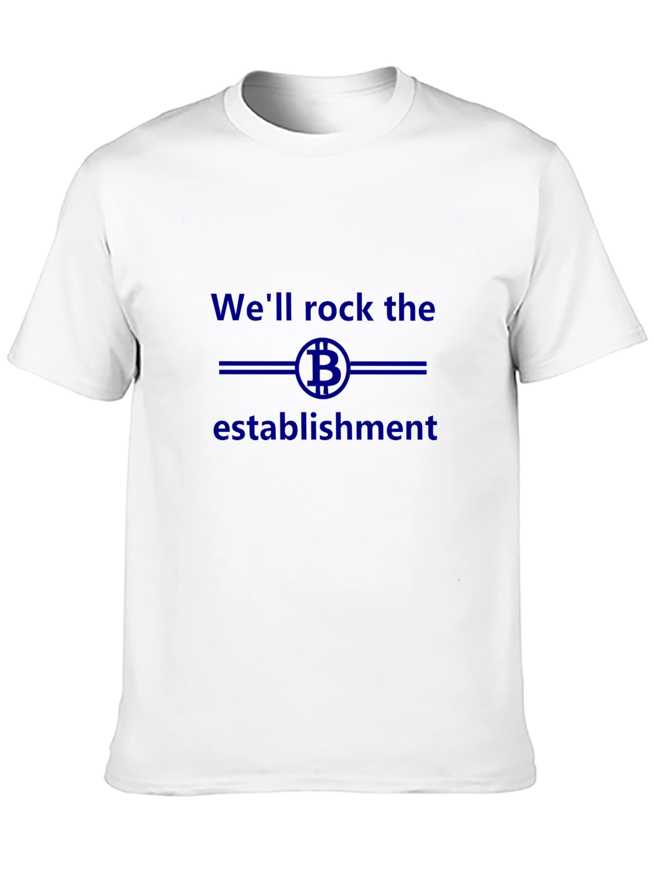 Bitcoin Rock the Establishment Graphic T-Shirt