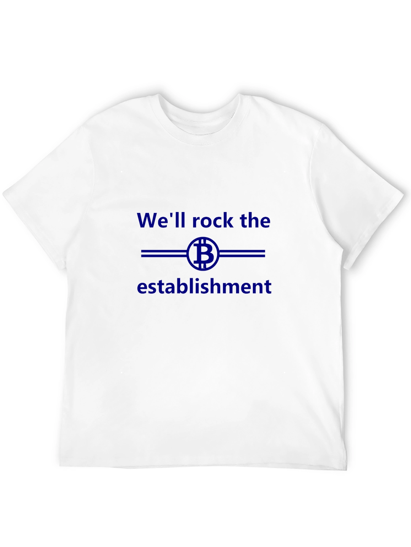 Bitcoin Rock the Establishment Graphic T-Shirt