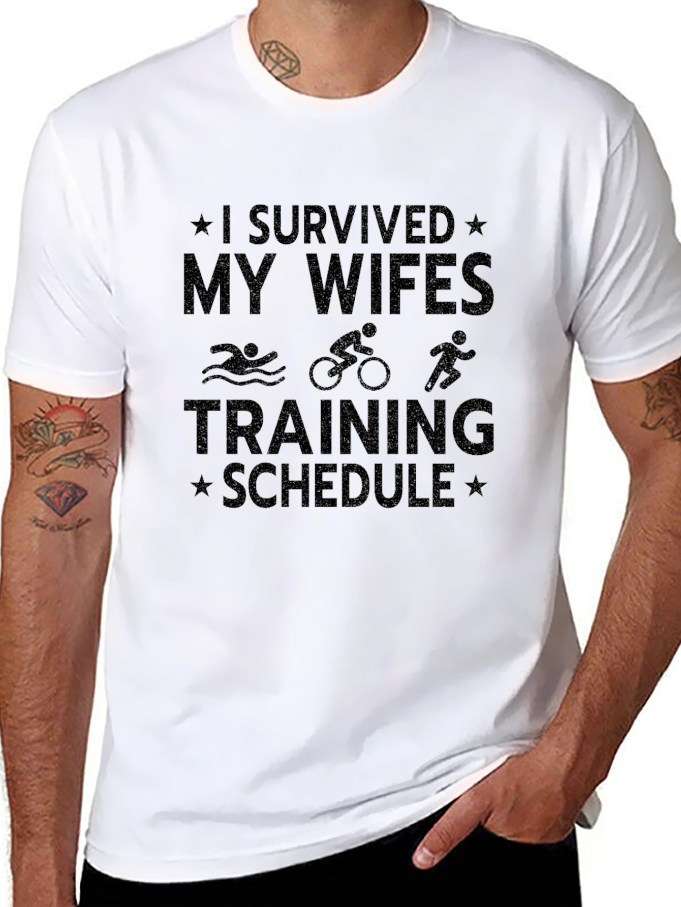 I Survived My Wifes Training Schedule T-Shirt