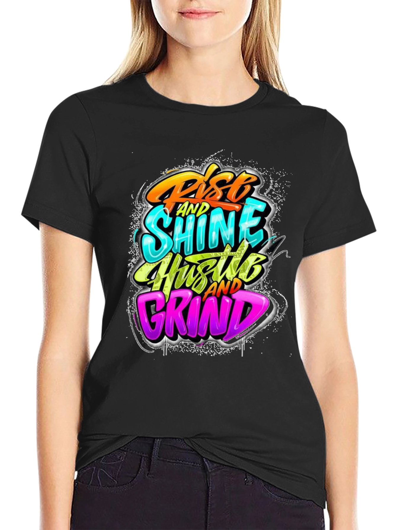Rise Shine Hustle Grind Graphic Tee