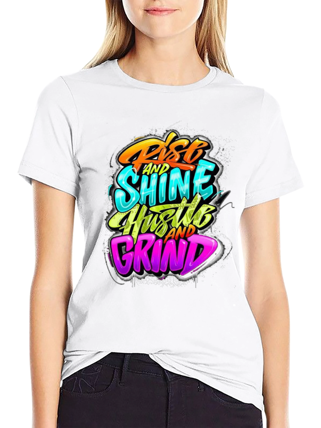 Rise Shine Hustle Grind Graphic Tee