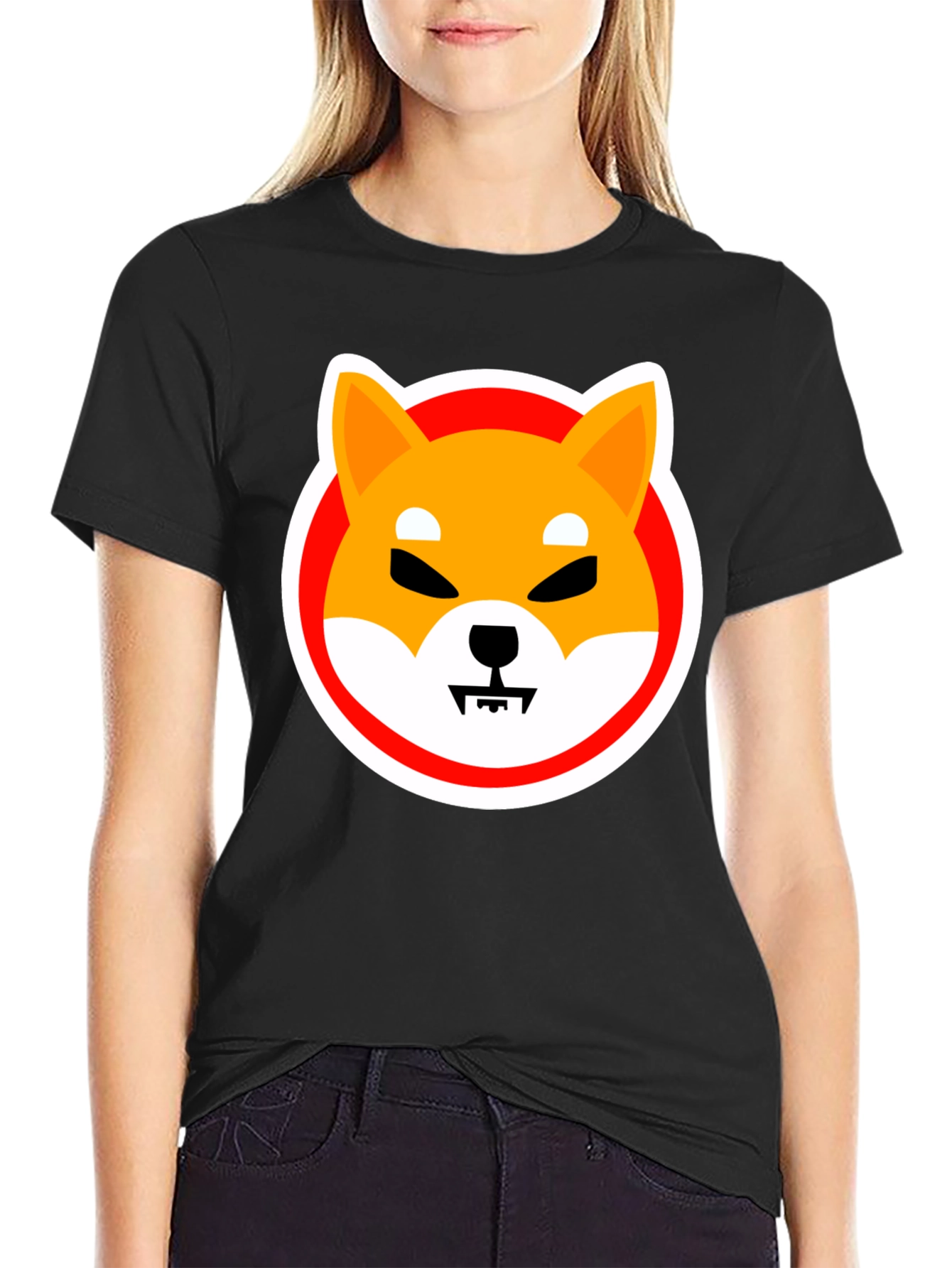 Shiba Inu Meme Graphic Tee - Black Cotton T-Shirt
