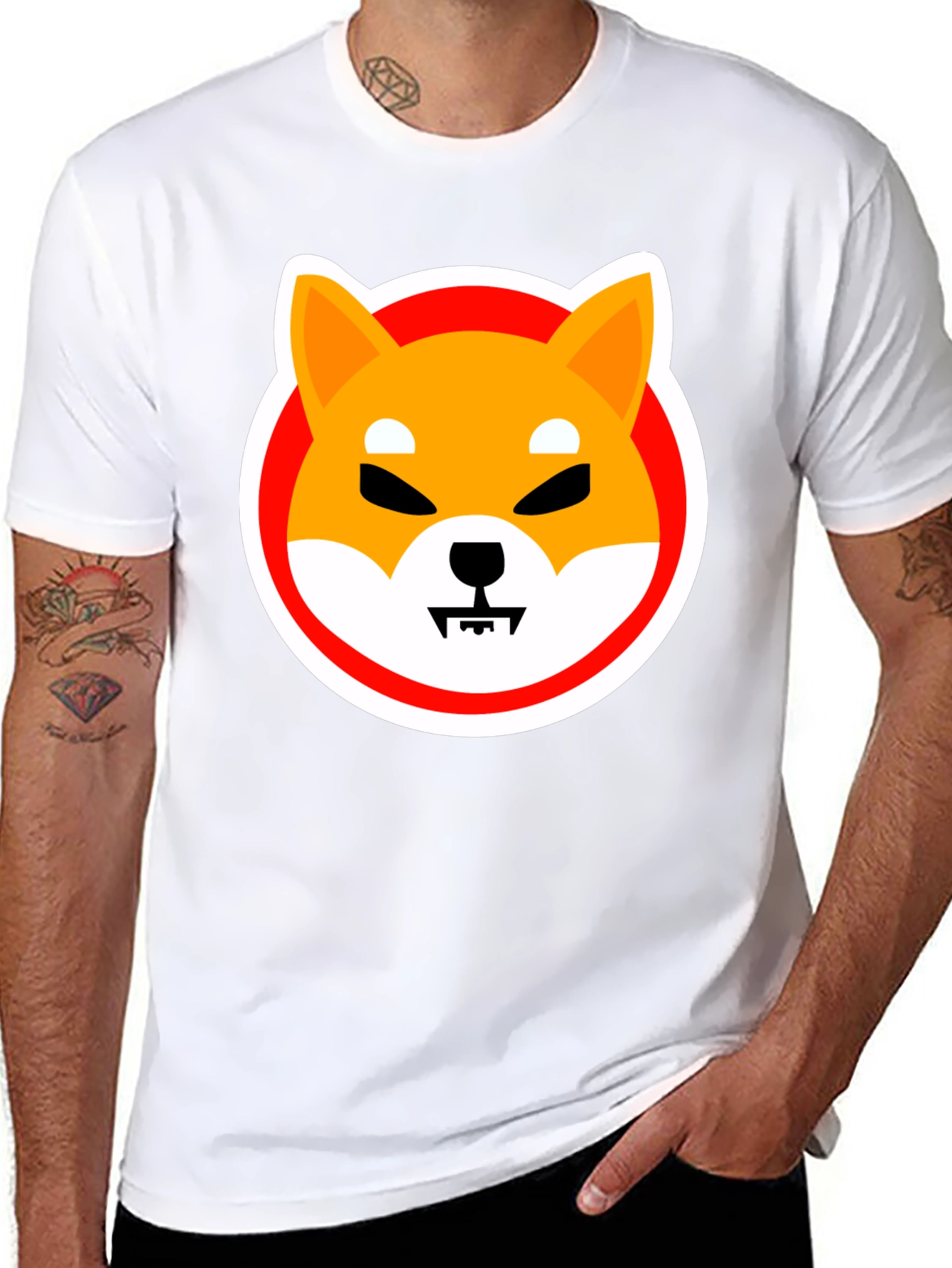 Shiba Inu Meme Graphic Tee - Black Cotton T-Shirt