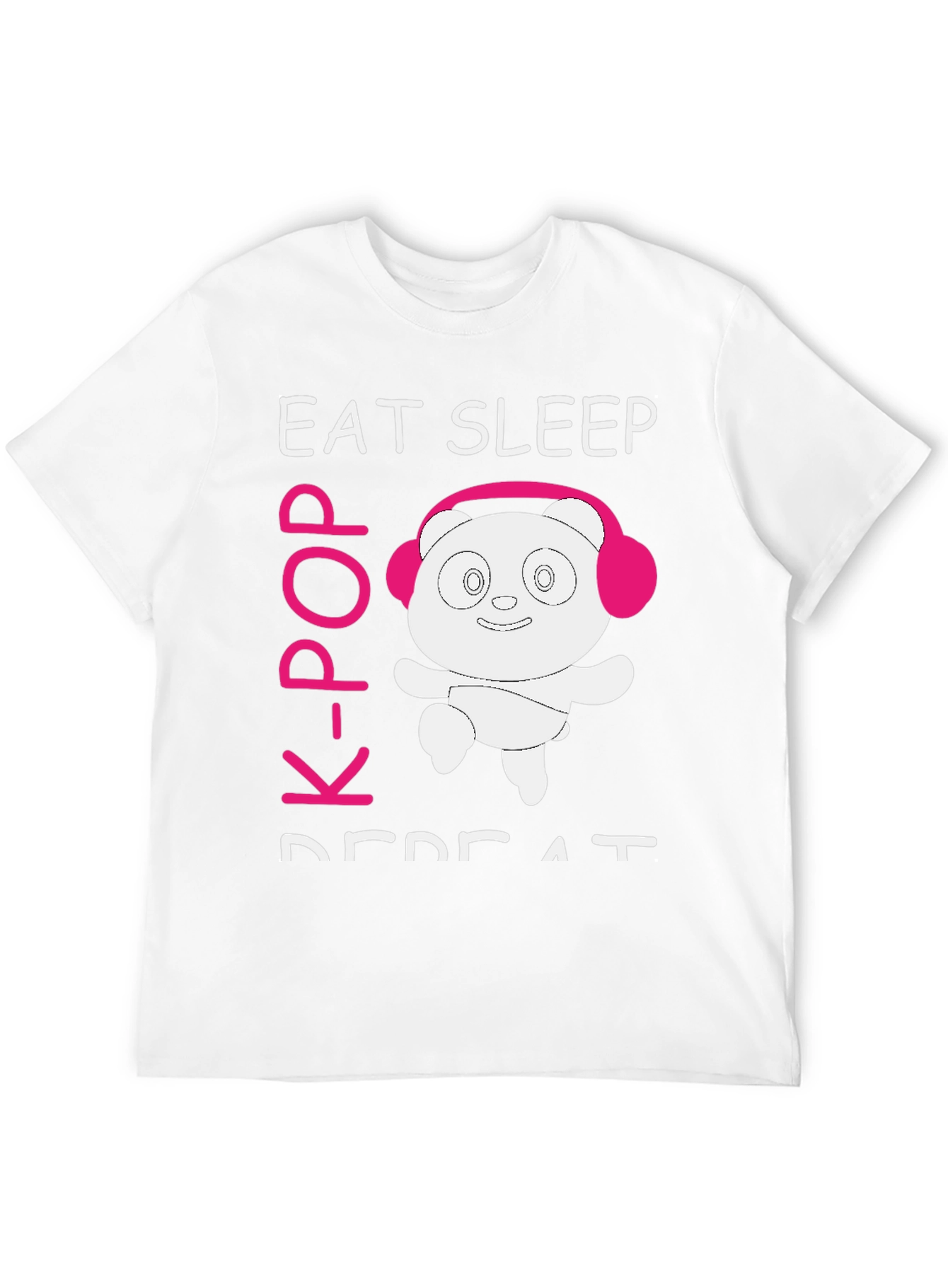 Eat Sleep K-Pop Repeat Panda T-Shirt