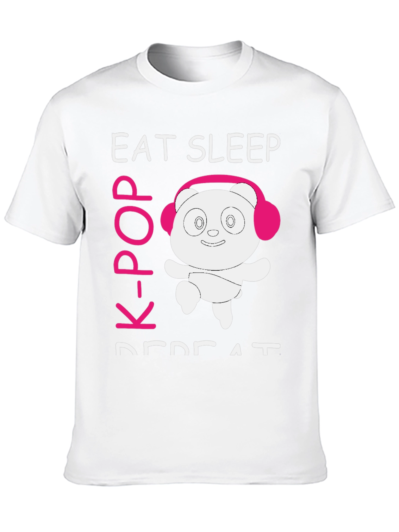 Eat Sleep K-Pop Repeat Panda T-Shirt