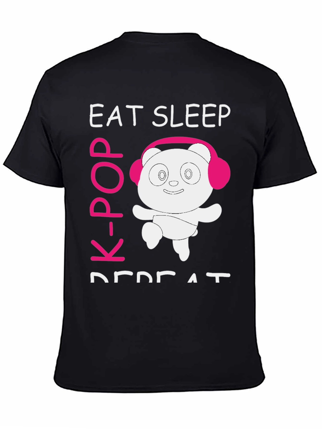 Eat Sleep K-Pop Repeat Panda T-Shirt