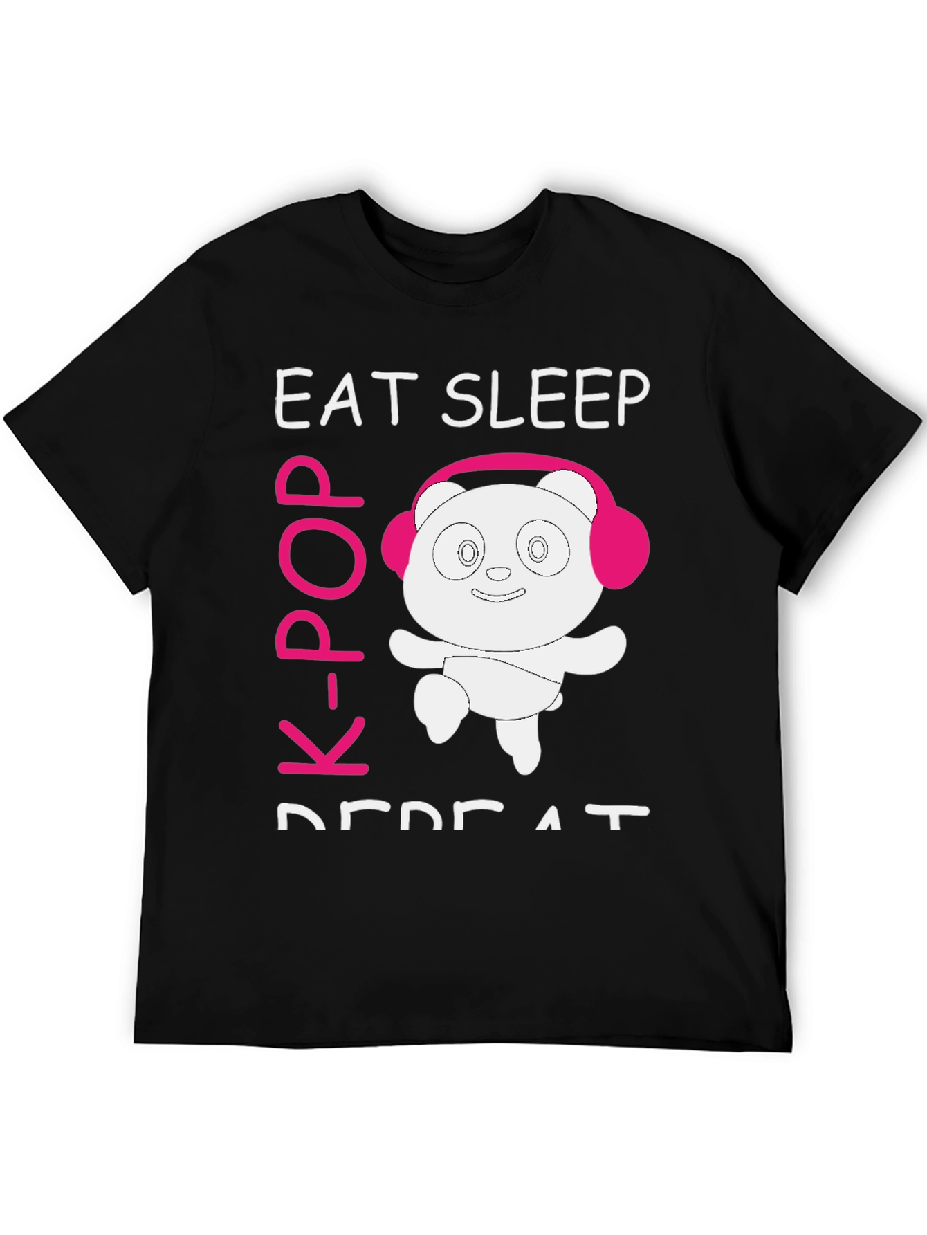 Eat Sleep K-Pop Repeat Panda T-Shirt