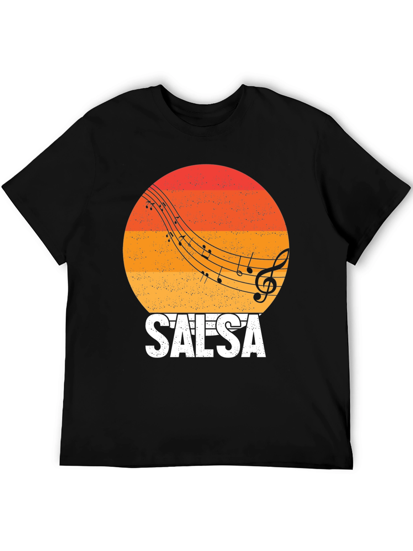 Salsa Music Retro Sunset Graphic T-Shirt