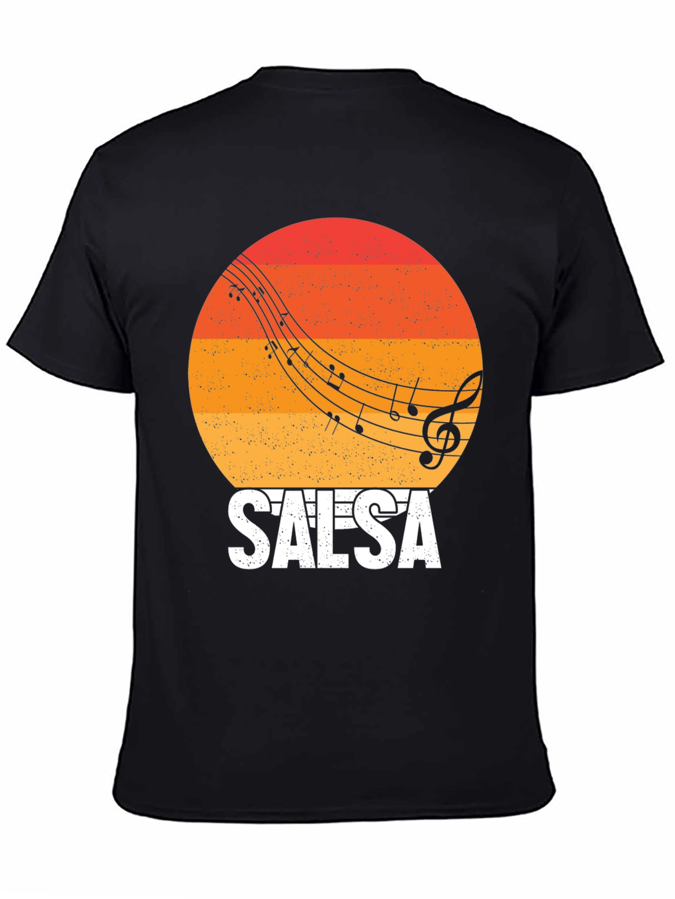 Salsa Music Retro Sunset Graphic T-Shirt