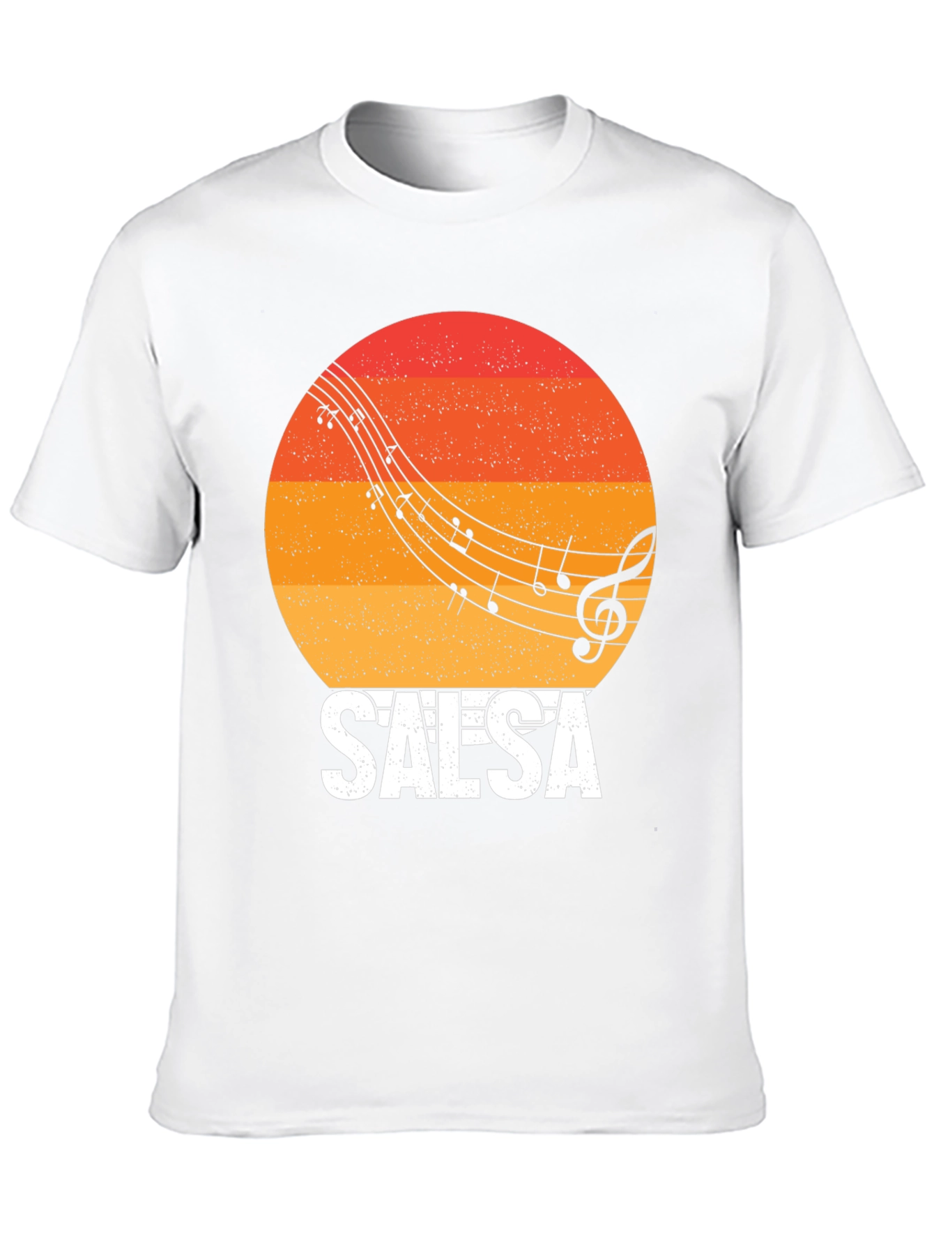 Salsa Music Retro Sunset Graphic T-Shirt