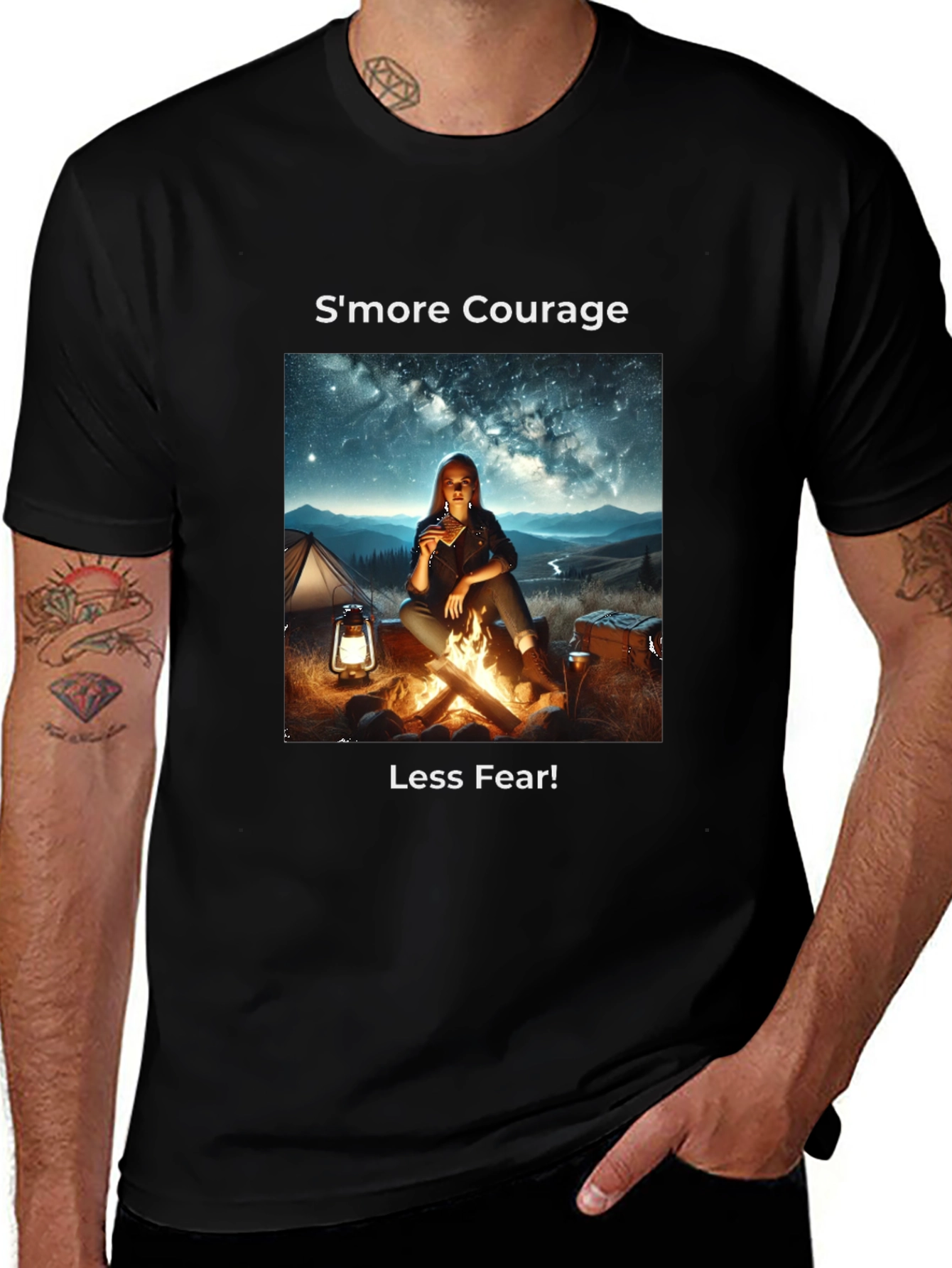Smore Courage Graphic Tee - Camping Adventure T-Shirt