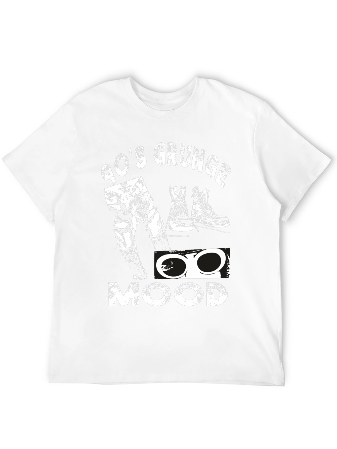 90s Grunge Mood Black T-Shirt