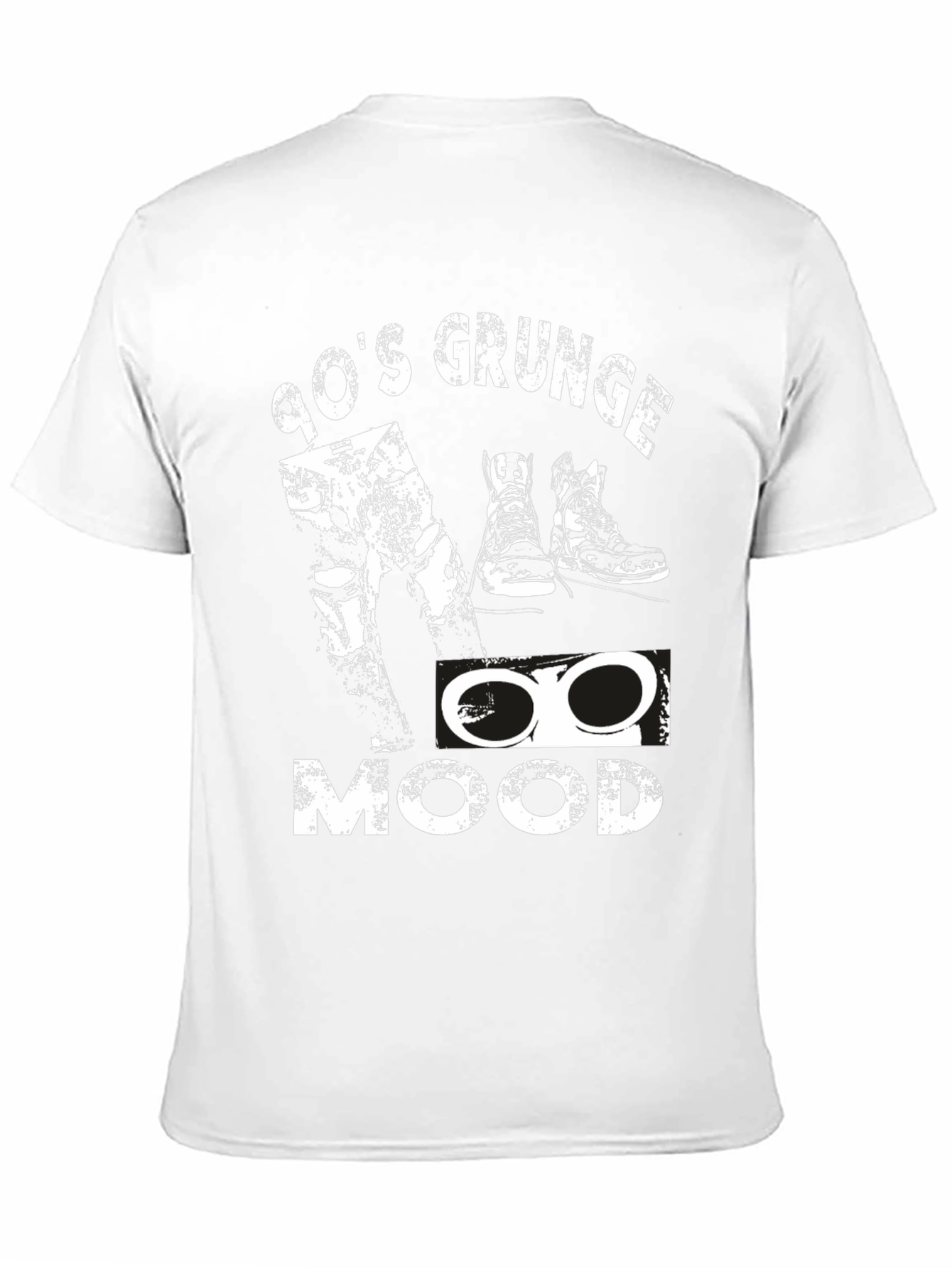 90s Grunge Mood Black T-Shirt