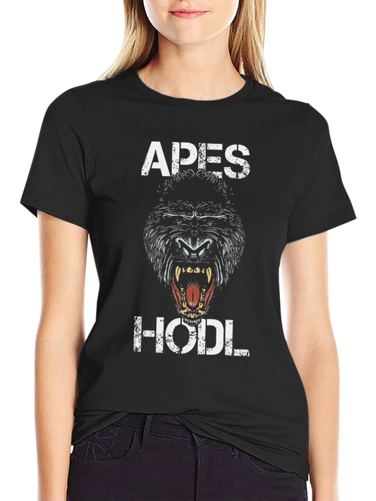 Apes Hodl T-Shirt - Gorilla Graphic Tee