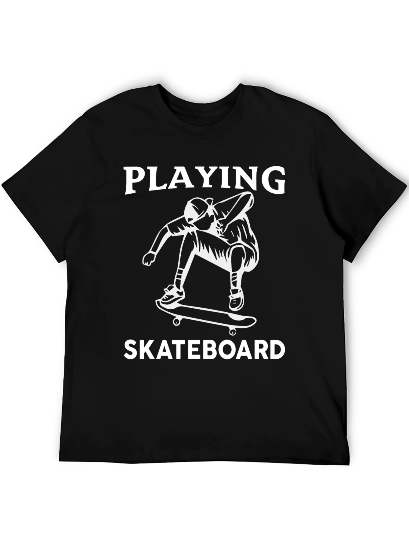 Playing Skateboard Graphic Tee - Cool & Casual Style