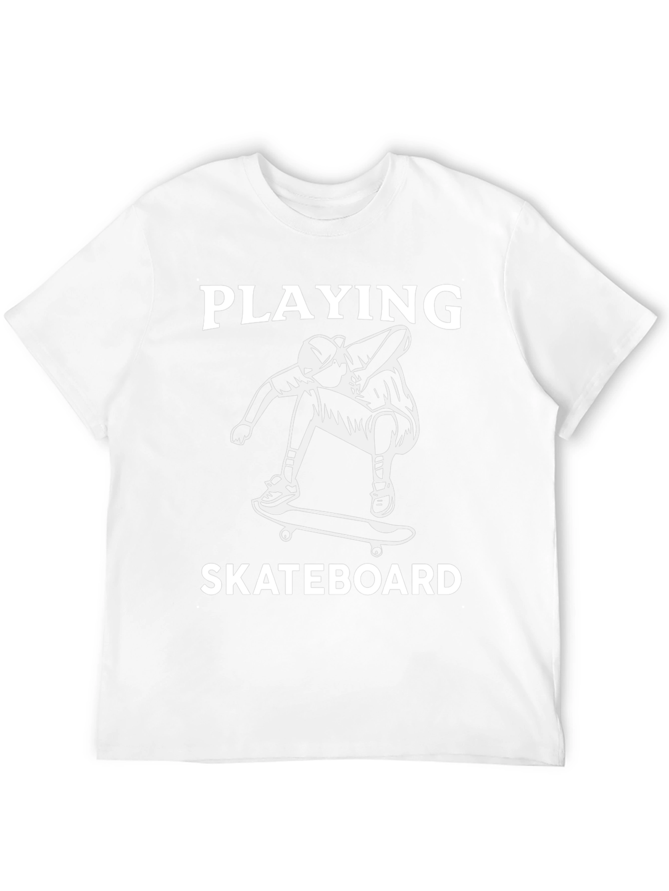 Playing Skateboard Graphic Tee - Cool & Casual Style