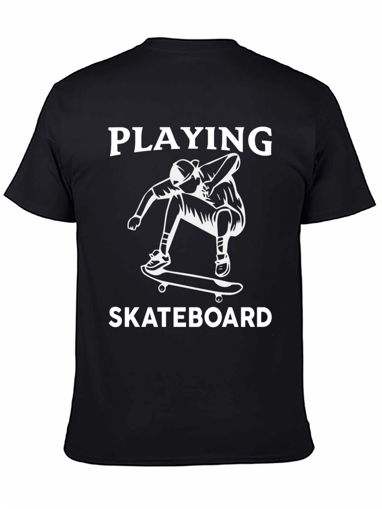 Playing Skateboard Graphic Tee - Cool & Casual Style