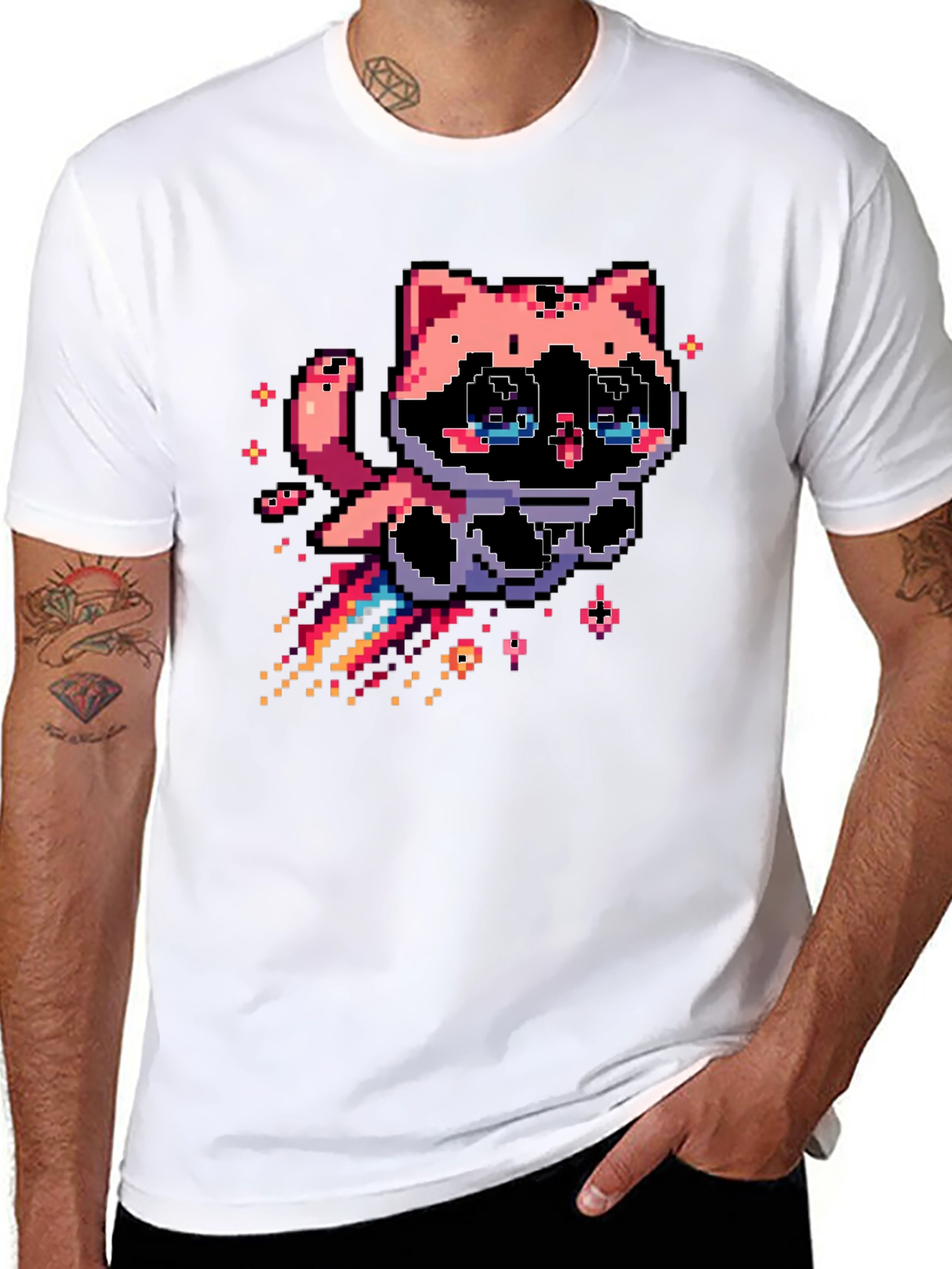 Pixel Art Cat T-Shirt
