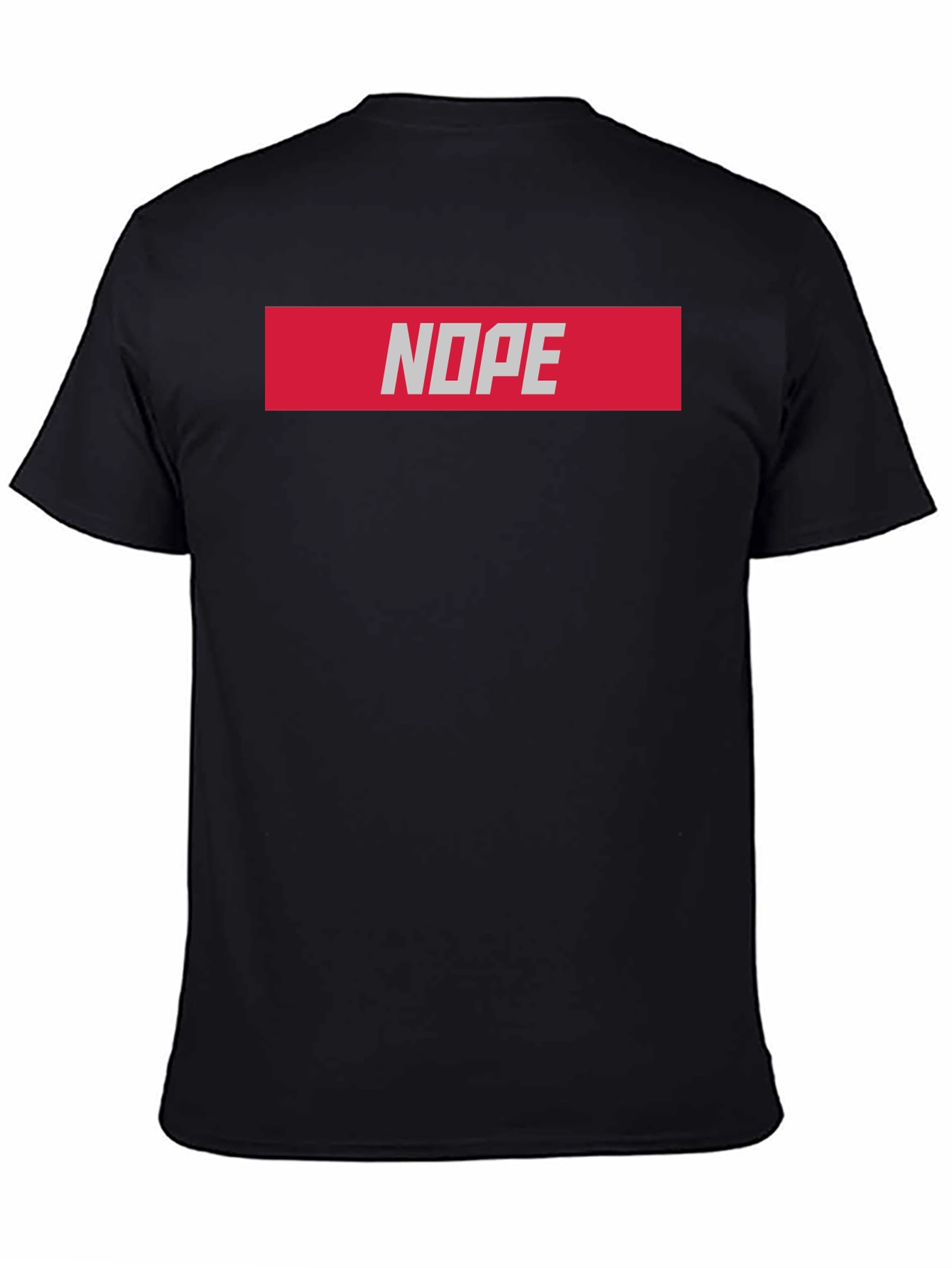 Nope Graphic T-Shirt - Casual Black Tee