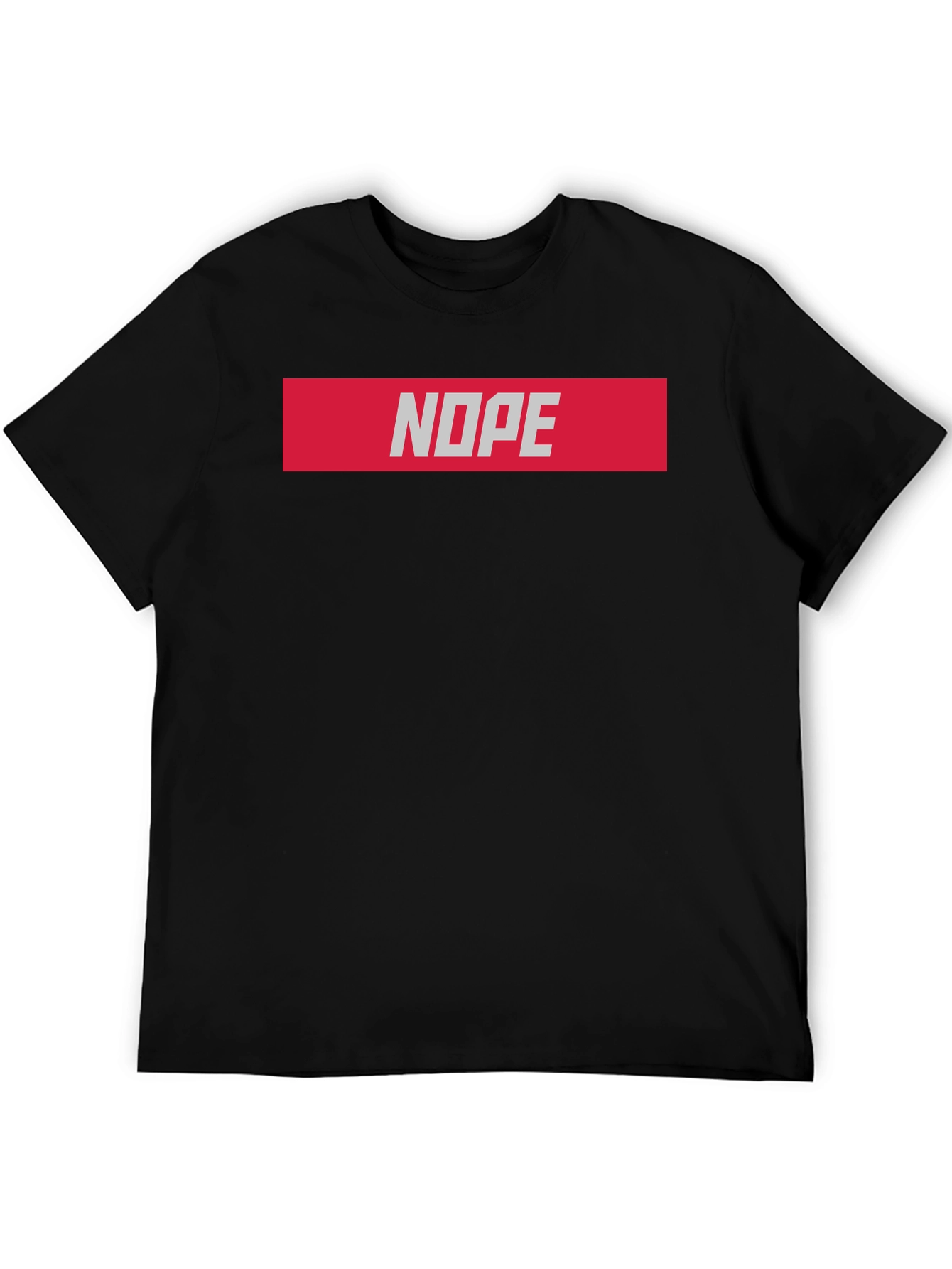 Nope Graphic T-Shirt - Casual Black Tee