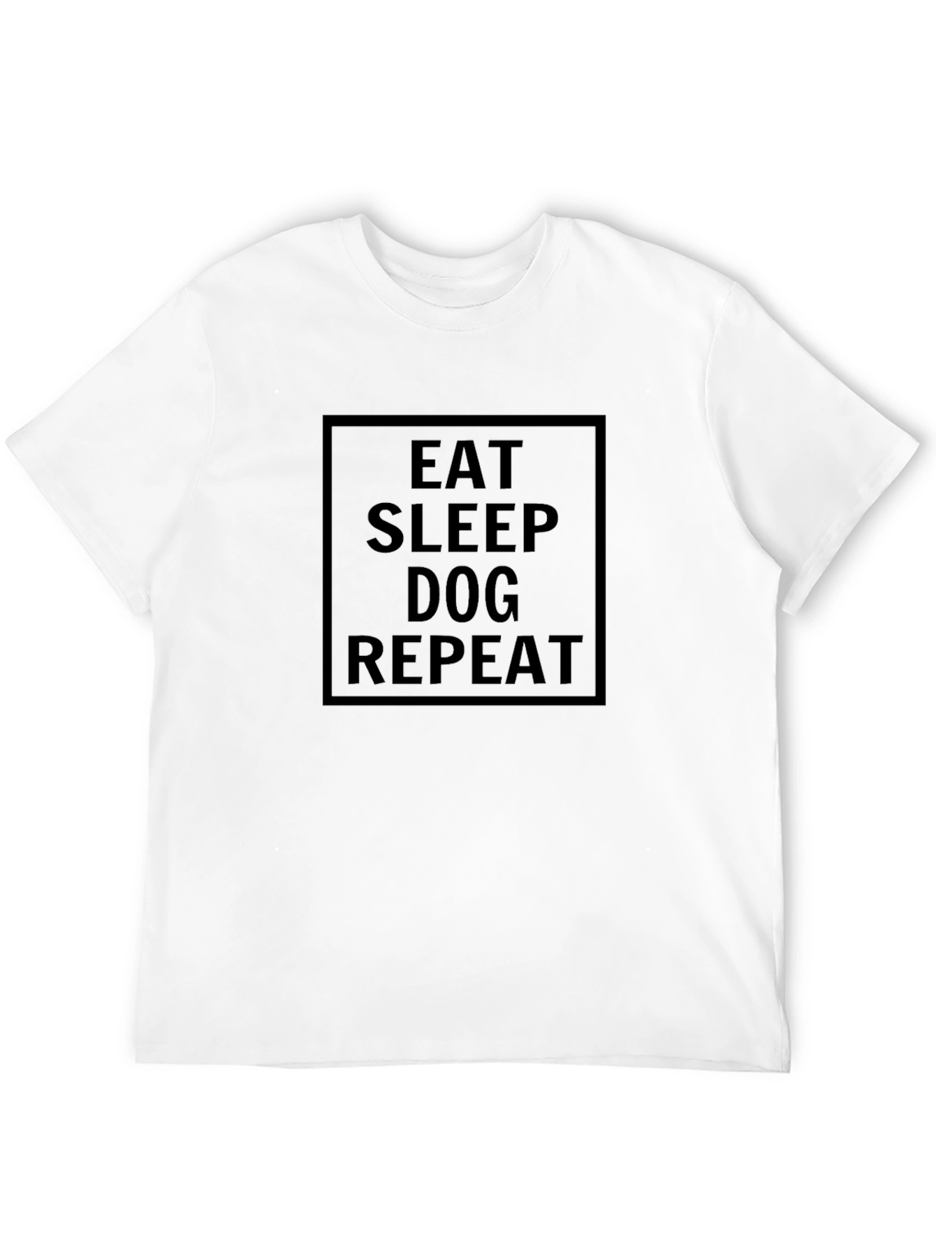 Eat Sleep Dog Repeat Graphic Tee - Black