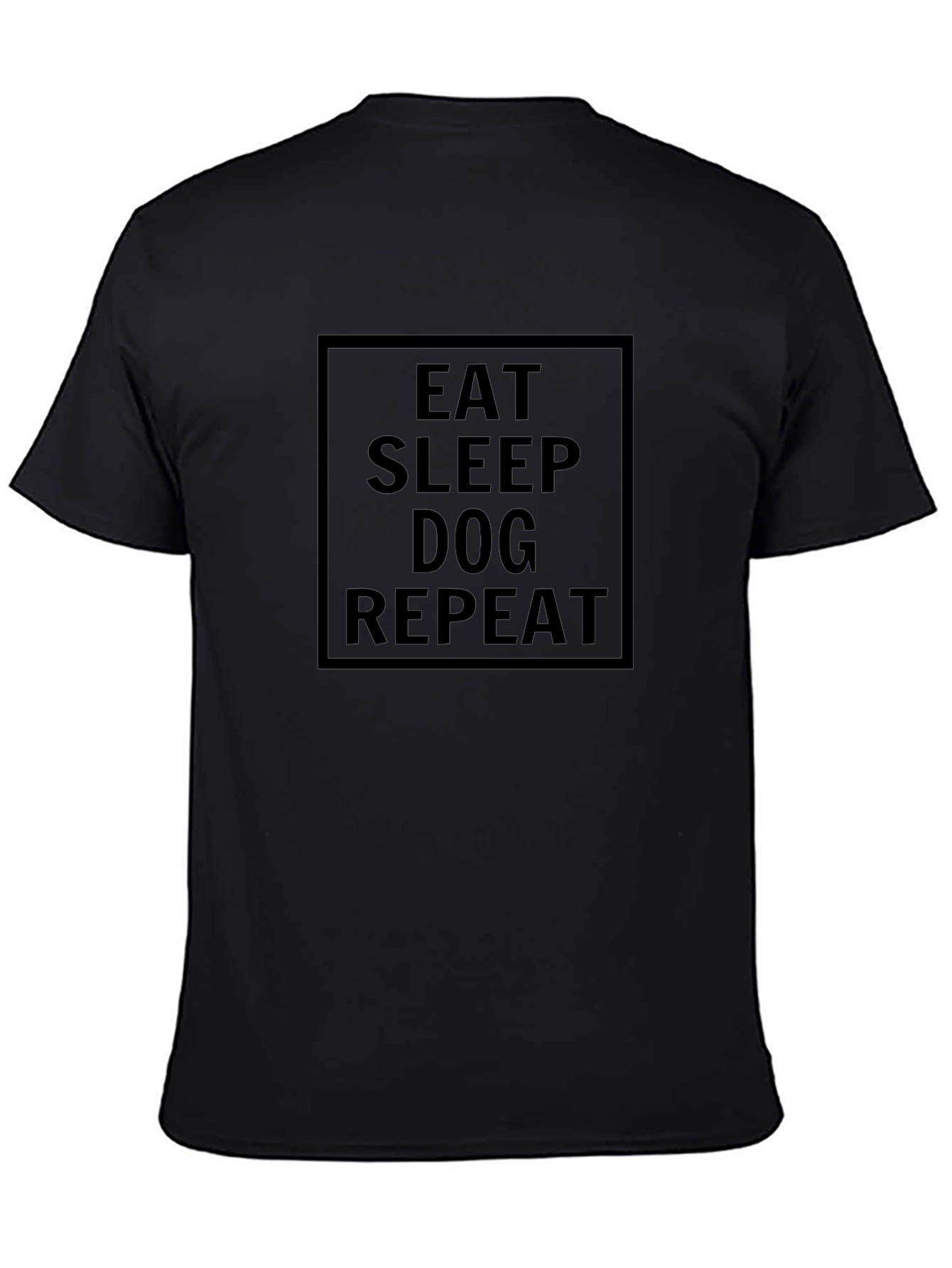 Eat Sleep Dog Repeat Graphic Tee - Black