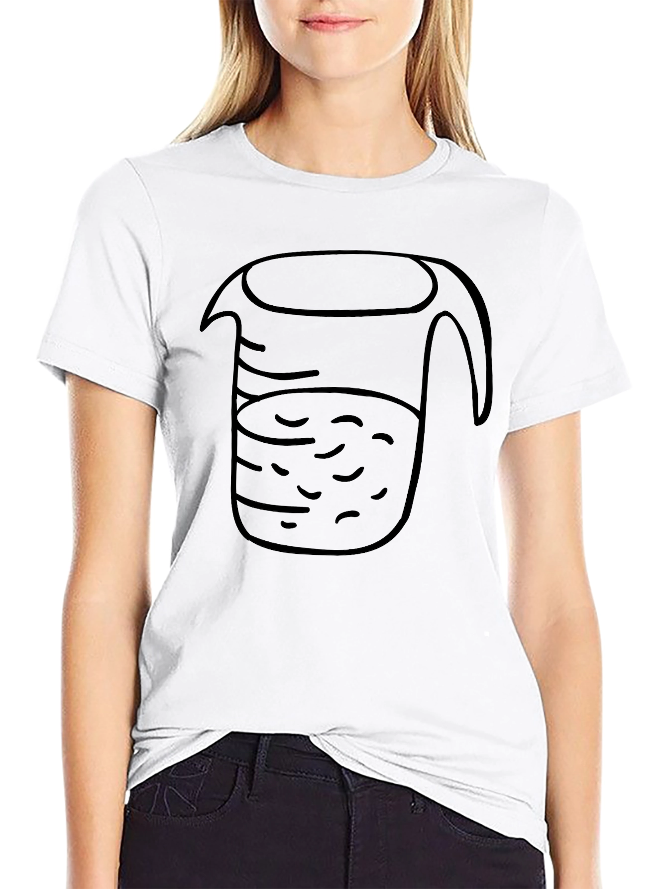 Beaker Graphic Tee - Black Cotton Blend Casual Shirt