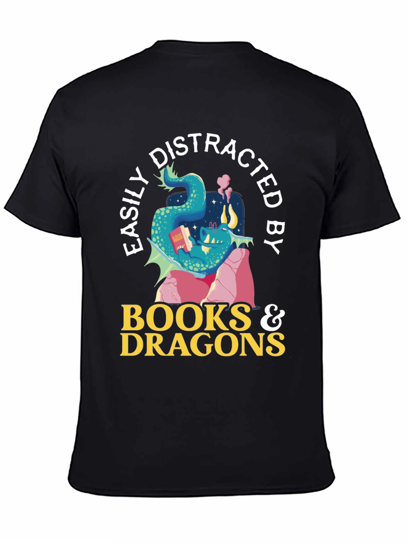 Easily Distracted by Books and Dragons T-Shirt