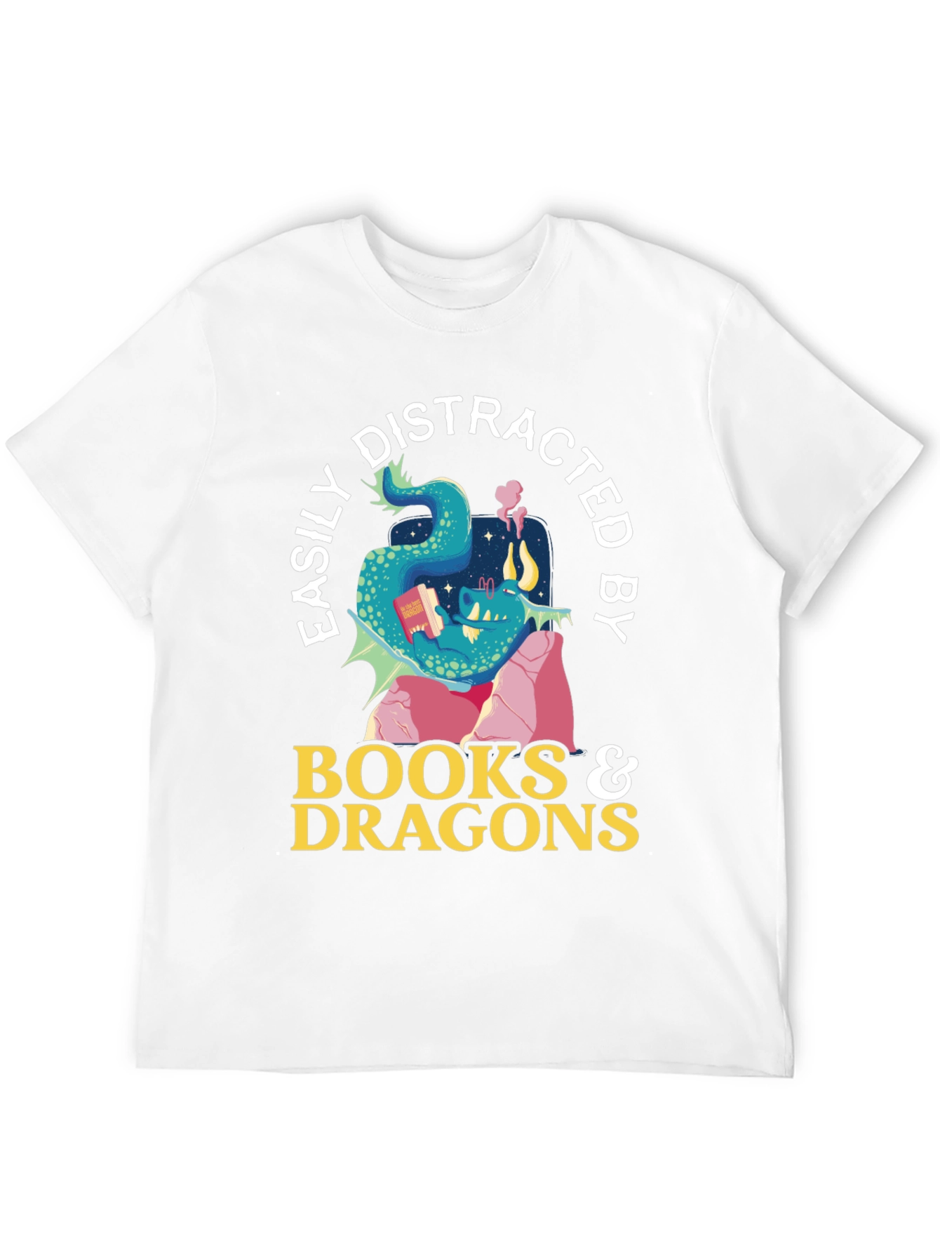 Easily Distracted by Books and Dragons T-Shirt