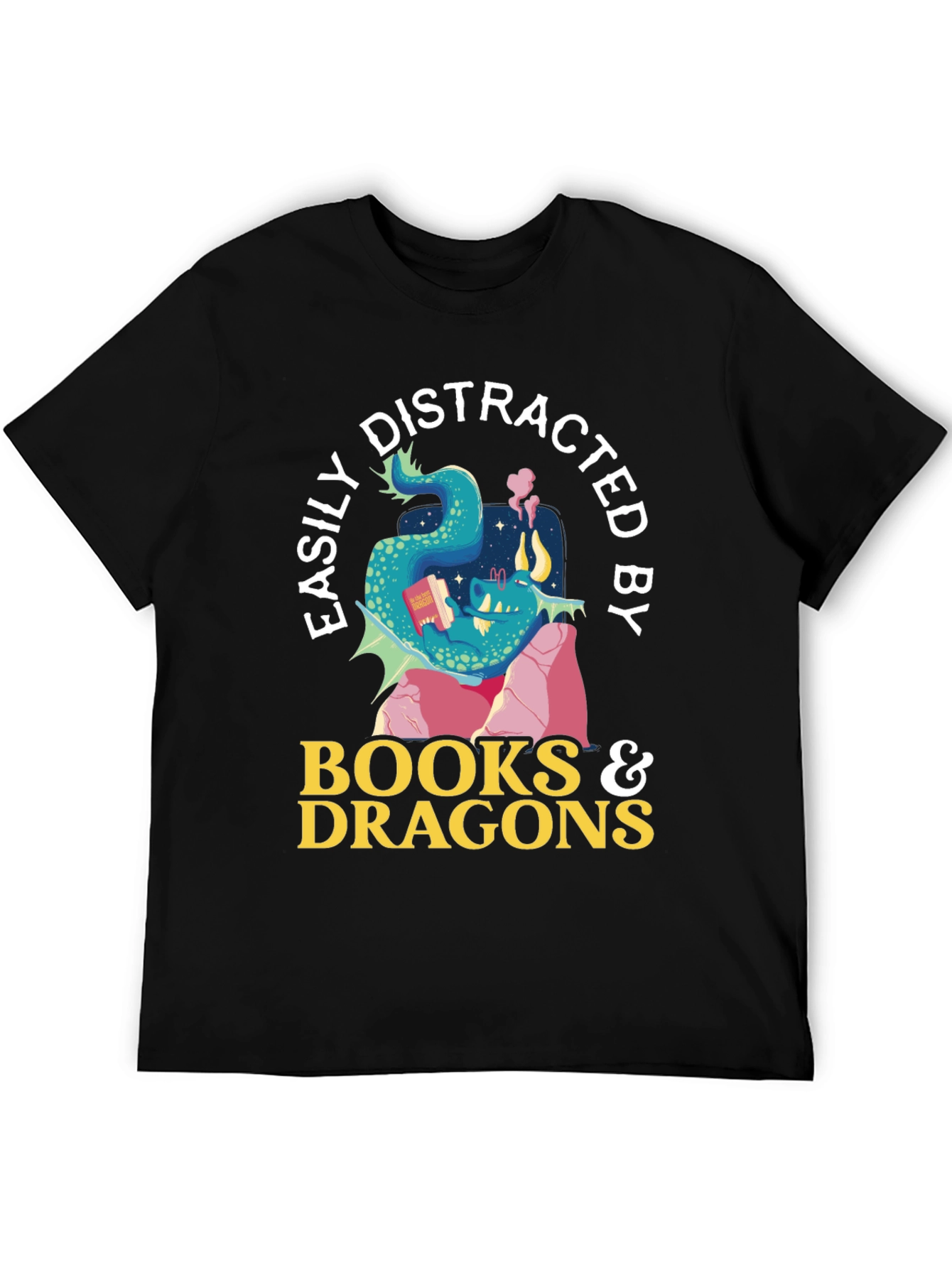 Easily Distracted by Books and Dragons T-Shirt