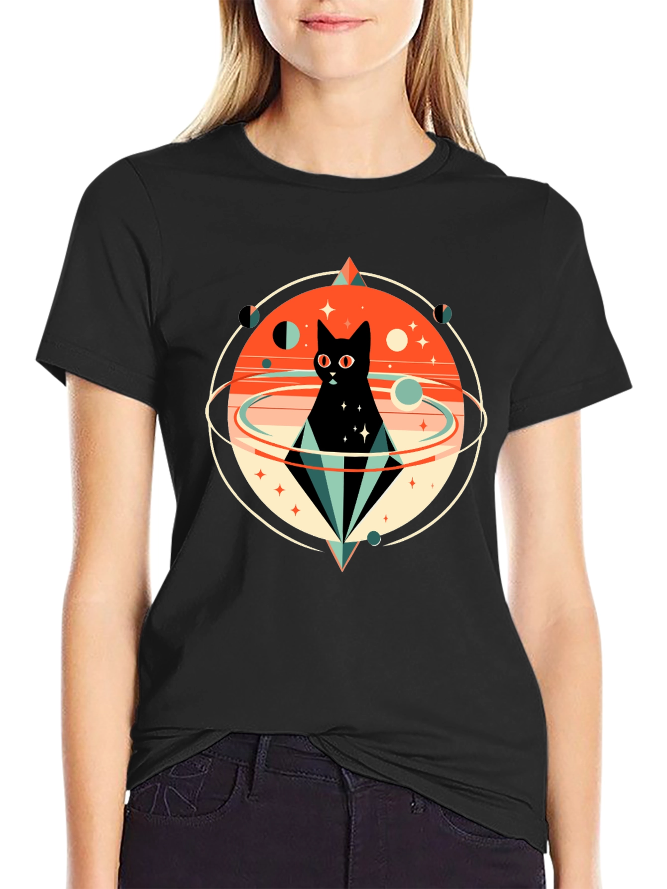 Cosmic Cat T-Shirt - Galaxy Graphic Tee