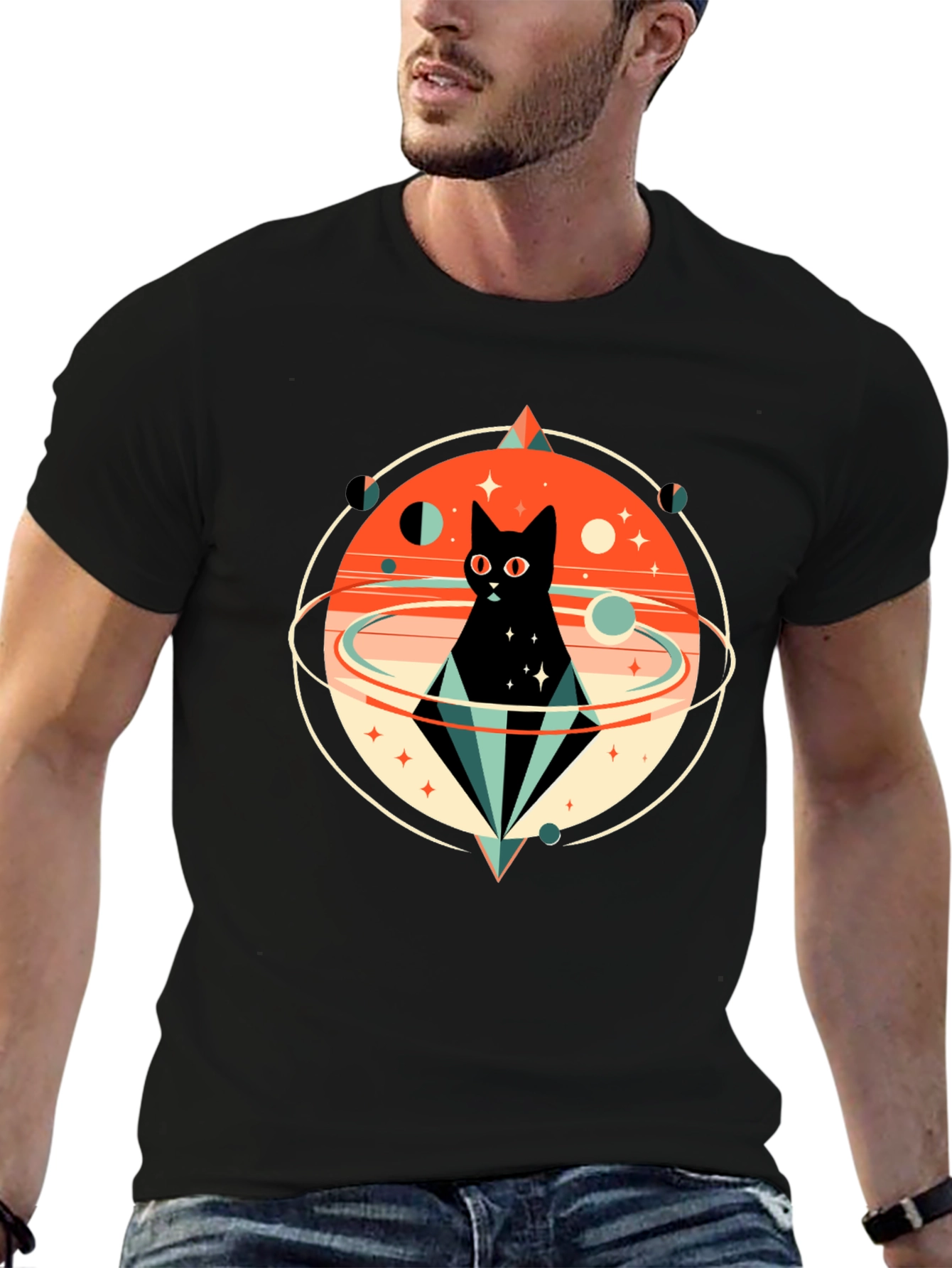 Cosmic Cat T-Shirt - Galaxy Graphic Tee