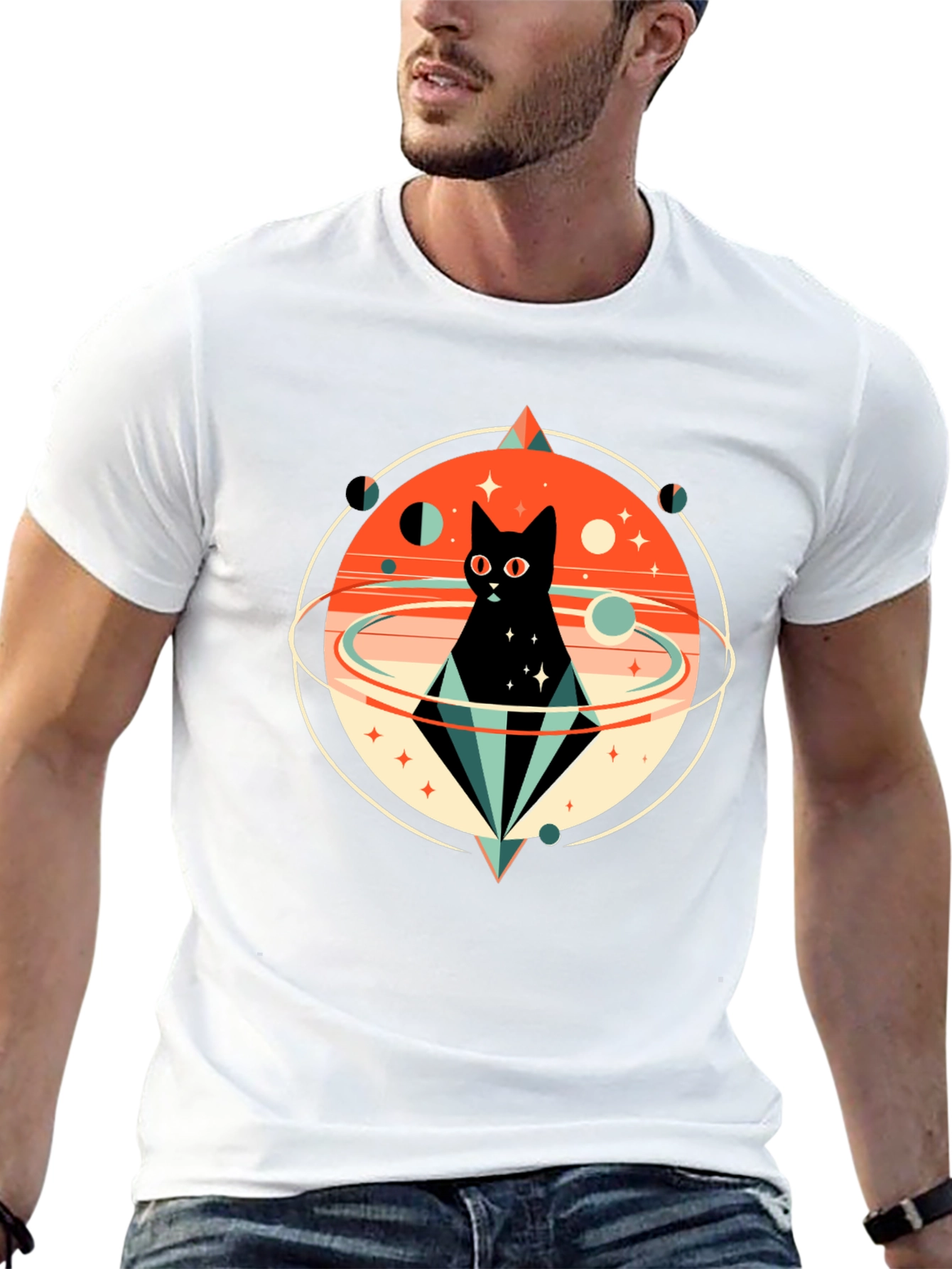 Cosmic Cat T-Shirt - Galaxy Graphic Tee