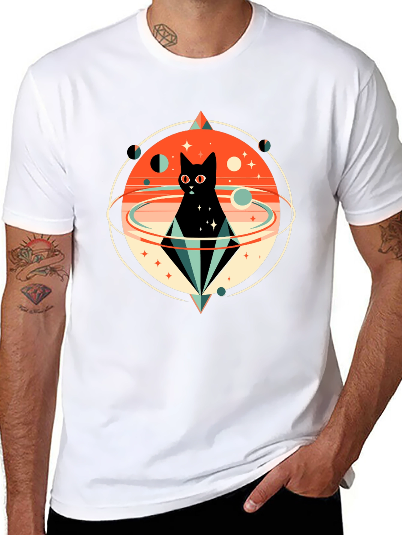 Cosmic Cat T-Shirt - Galaxy Graphic Tee