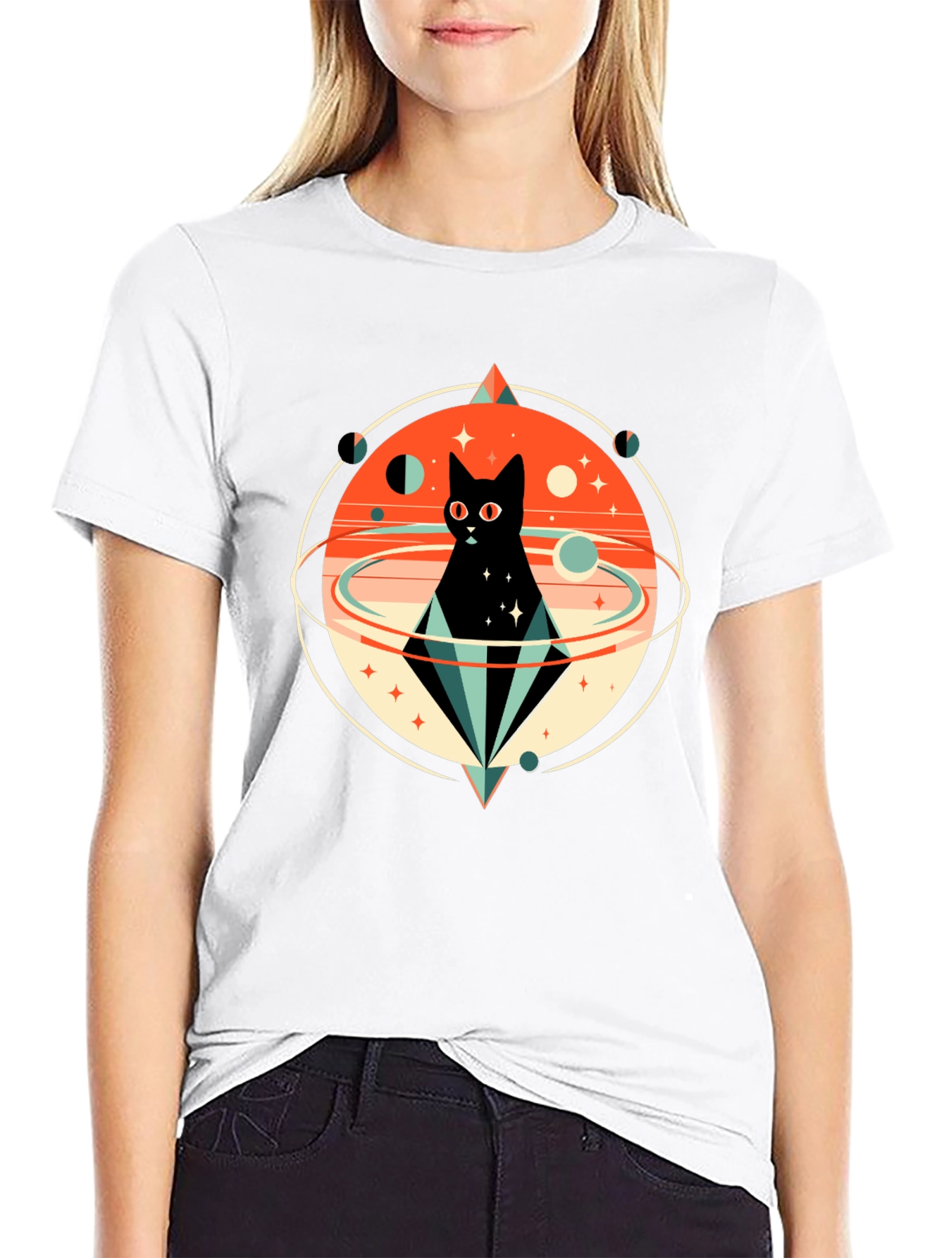 Cosmic Cat T-Shirt - Galaxy Graphic Tee