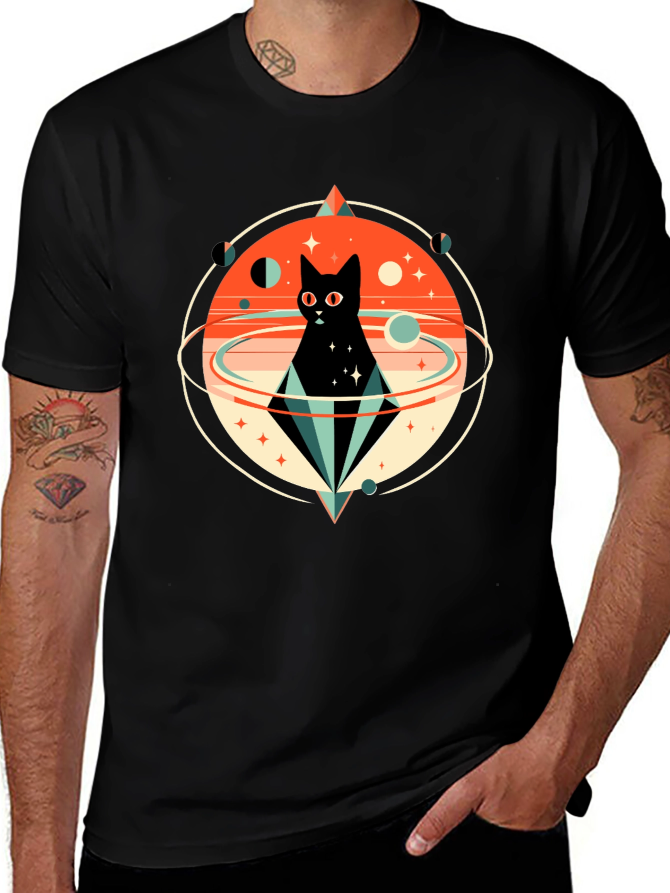 Cosmic Cat T-Shirt - Galaxy Graphic Tee