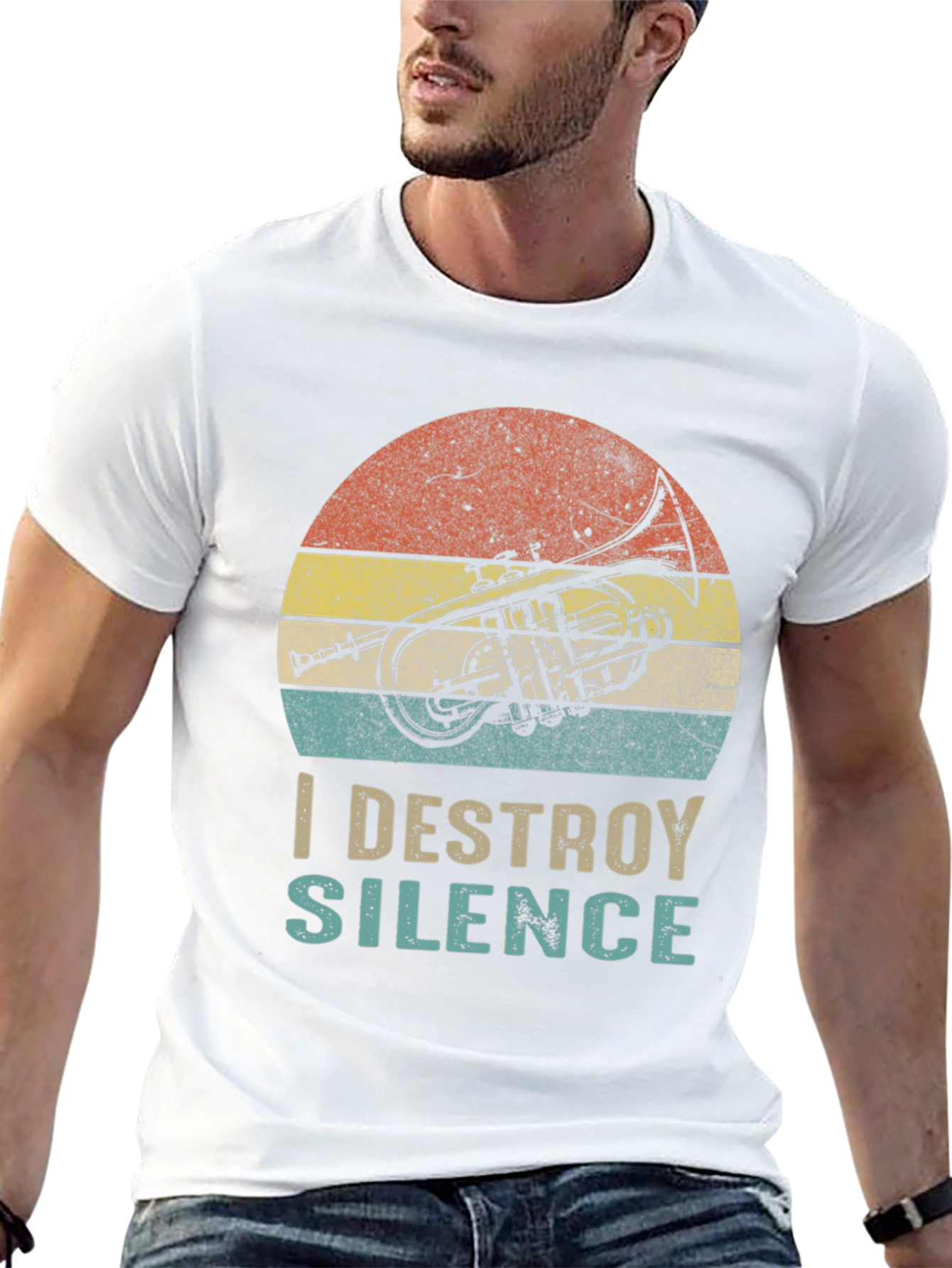 I Destroy Silence T-Shirt Trumpet Player Tee