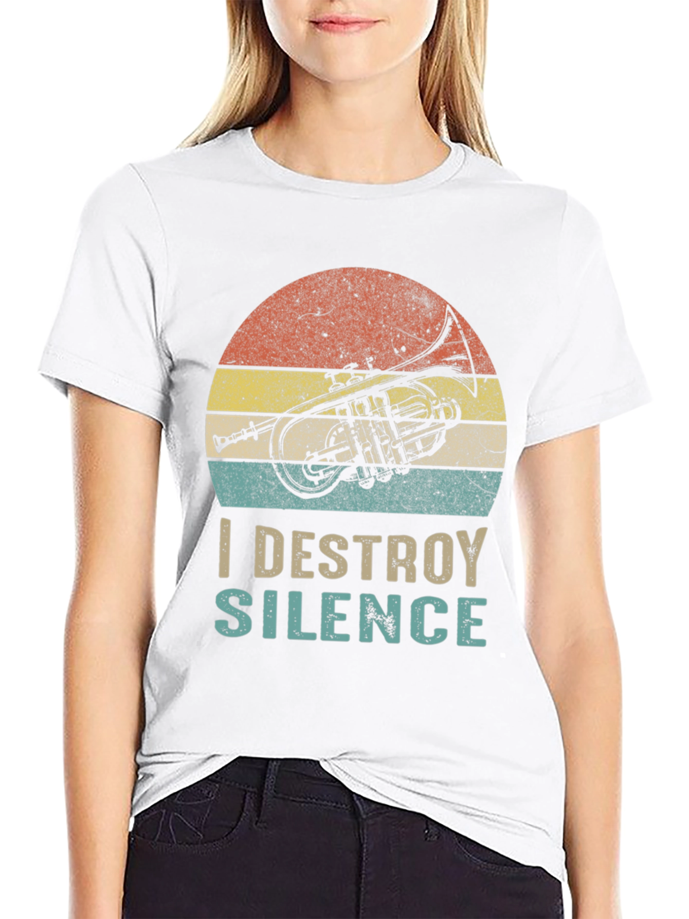 I Destroy Silence T-Shirt Trumpet Player Tee