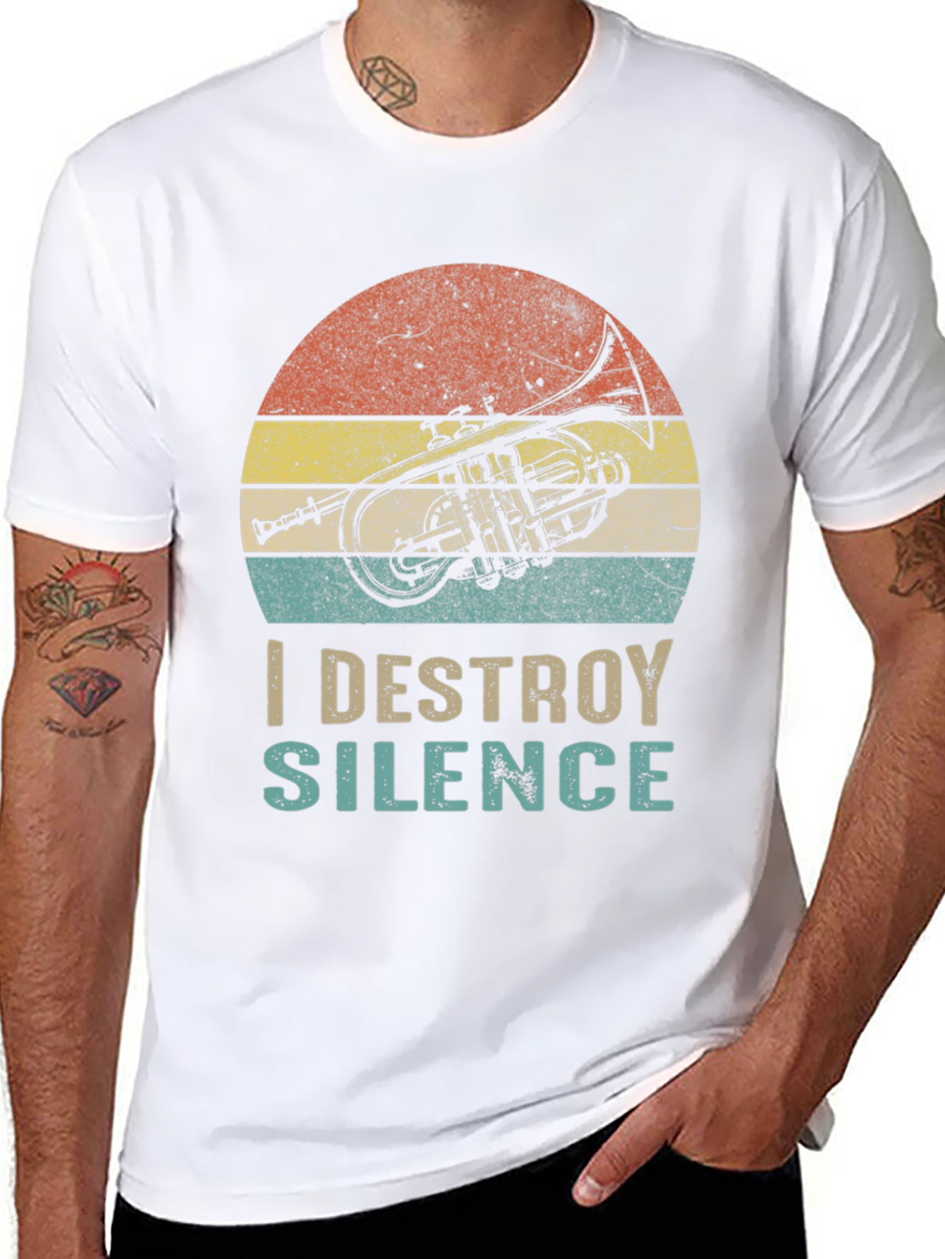 I Destroy Silence T-Shirt Trumpet Player Tee