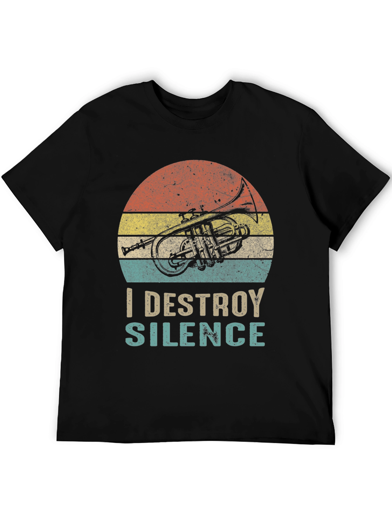 I Destroy Silence T-Shirt Trumpet Player Tee