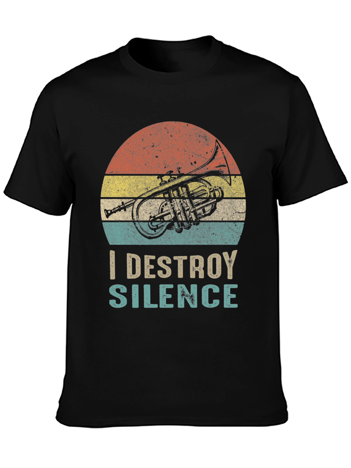 I Destroy Silence T-Shirt Trumpet Player Tee