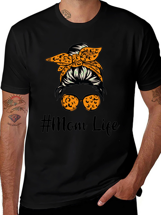 #Mom Life Messy Bun Graphic Tee - Cute Casual Style