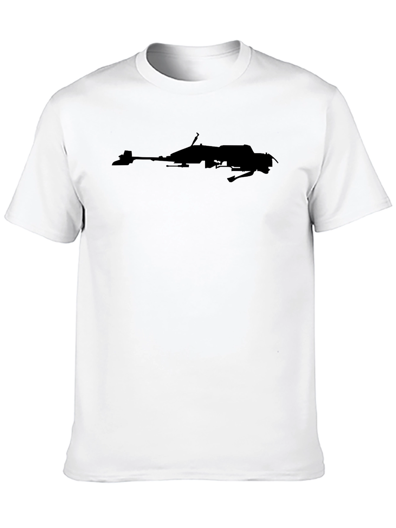 Silhouette Spacecraft Black T-Shirt