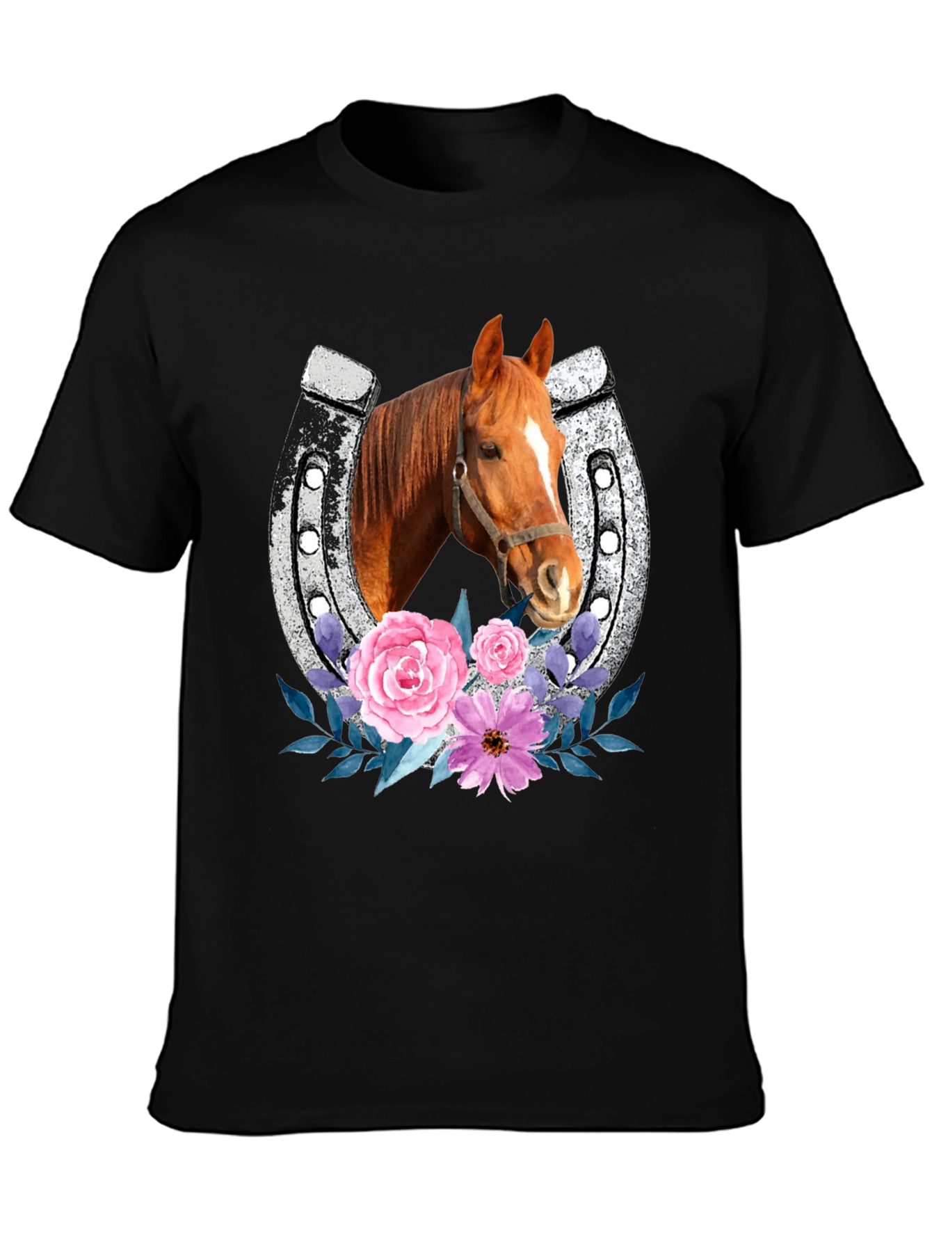Horse & Horseshoe Floral Tee
